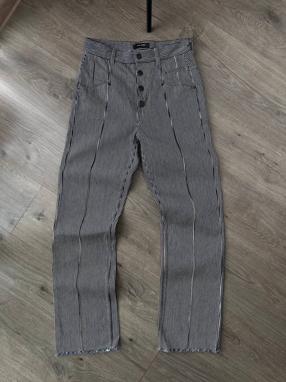 Isabel Marant × Japanese Brand × Vintage Vintage Isabel Marant High Waist Striped Trousers Button Fly Size 24" / US 00 / IT 34 - 9 Thumbnail