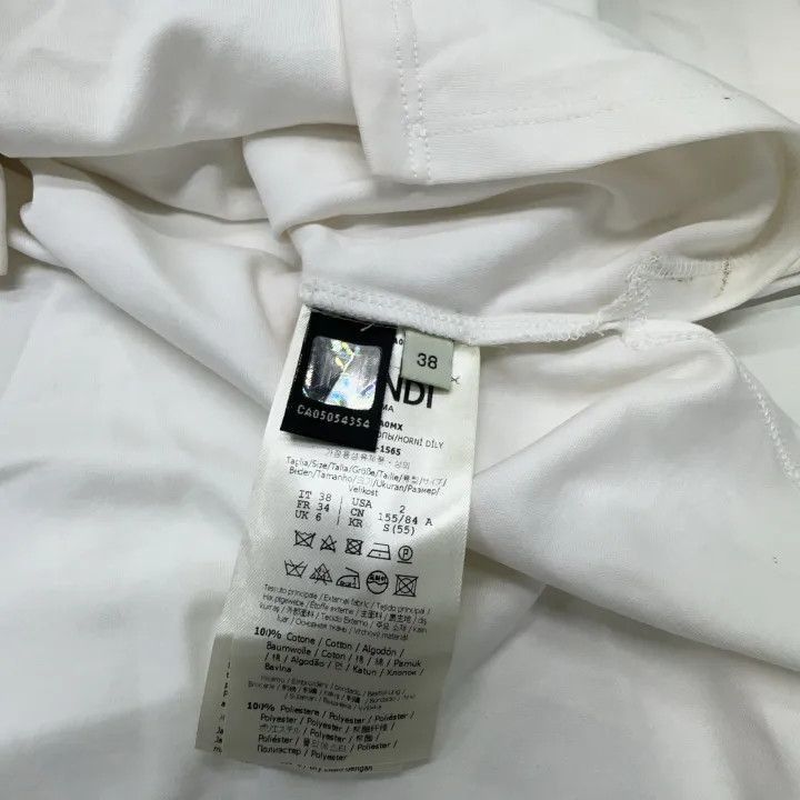 Fendi Fendi SS21 Cotton Printed Short Sleeve T-Shirt -2507 Size S / US 4 / IT 40 - 2 Thumbnail