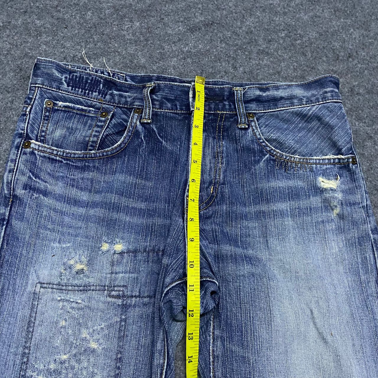 Edwin 💥Flare💥Vintage Edwin Exclusive Vintage Distressed Denim Size US 33 - 4 Thumbnail