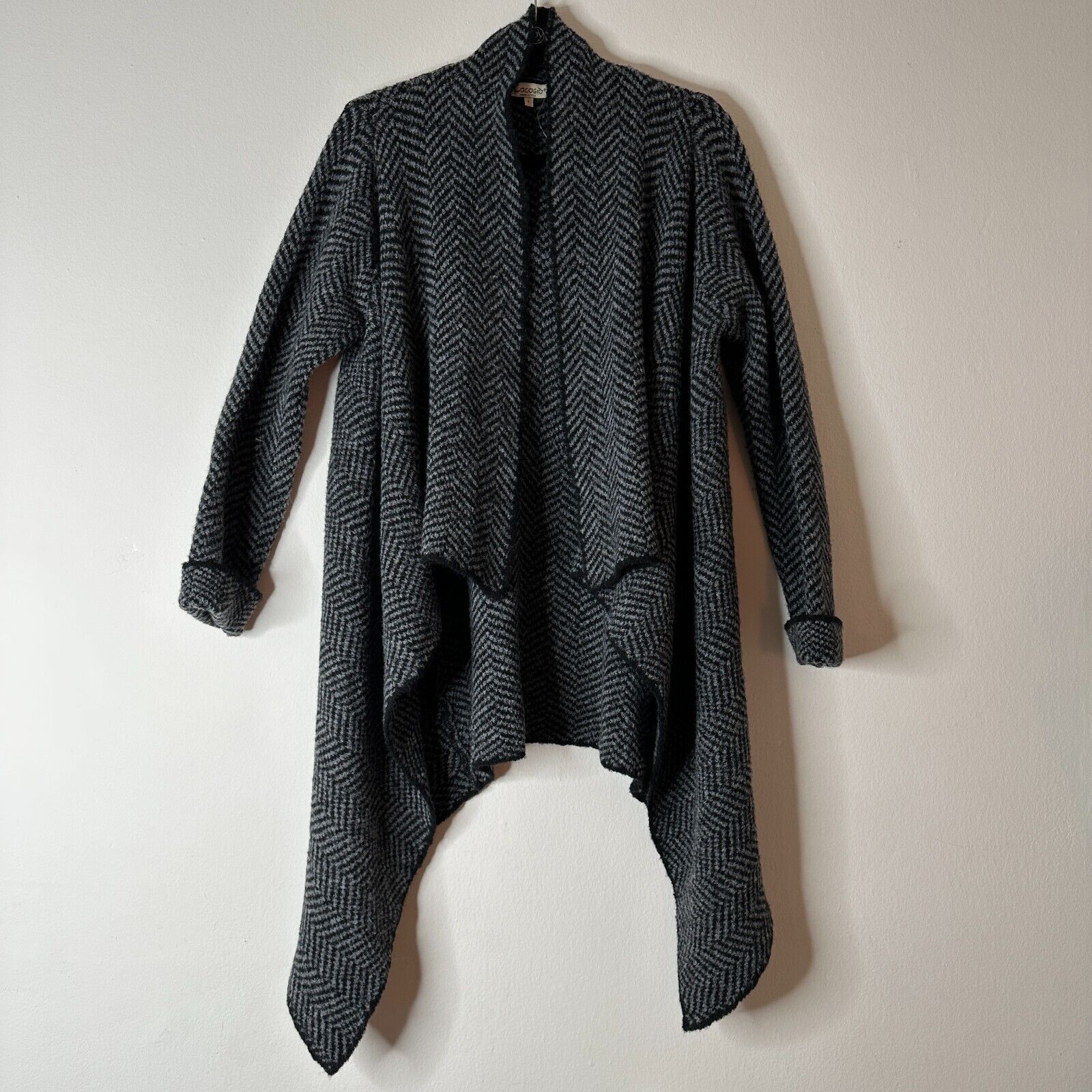 Other Cocogio Herringbone Waterfall Cardigan Asymmetrical Hem L Size L / US 10 / IT 46 - 11 Thumbnail
