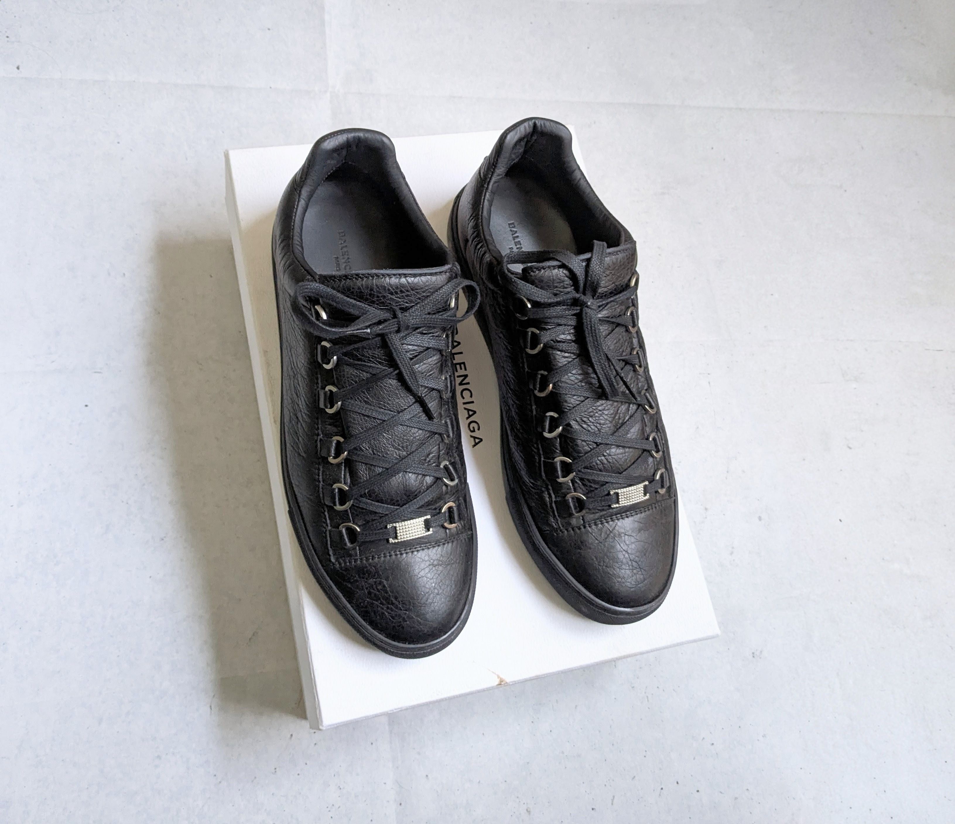 Balenciaga Balenciaga Arena Sneakers Black 10 Low Tops Leather Size US 10 / EU 43 - 1 Thumbnail