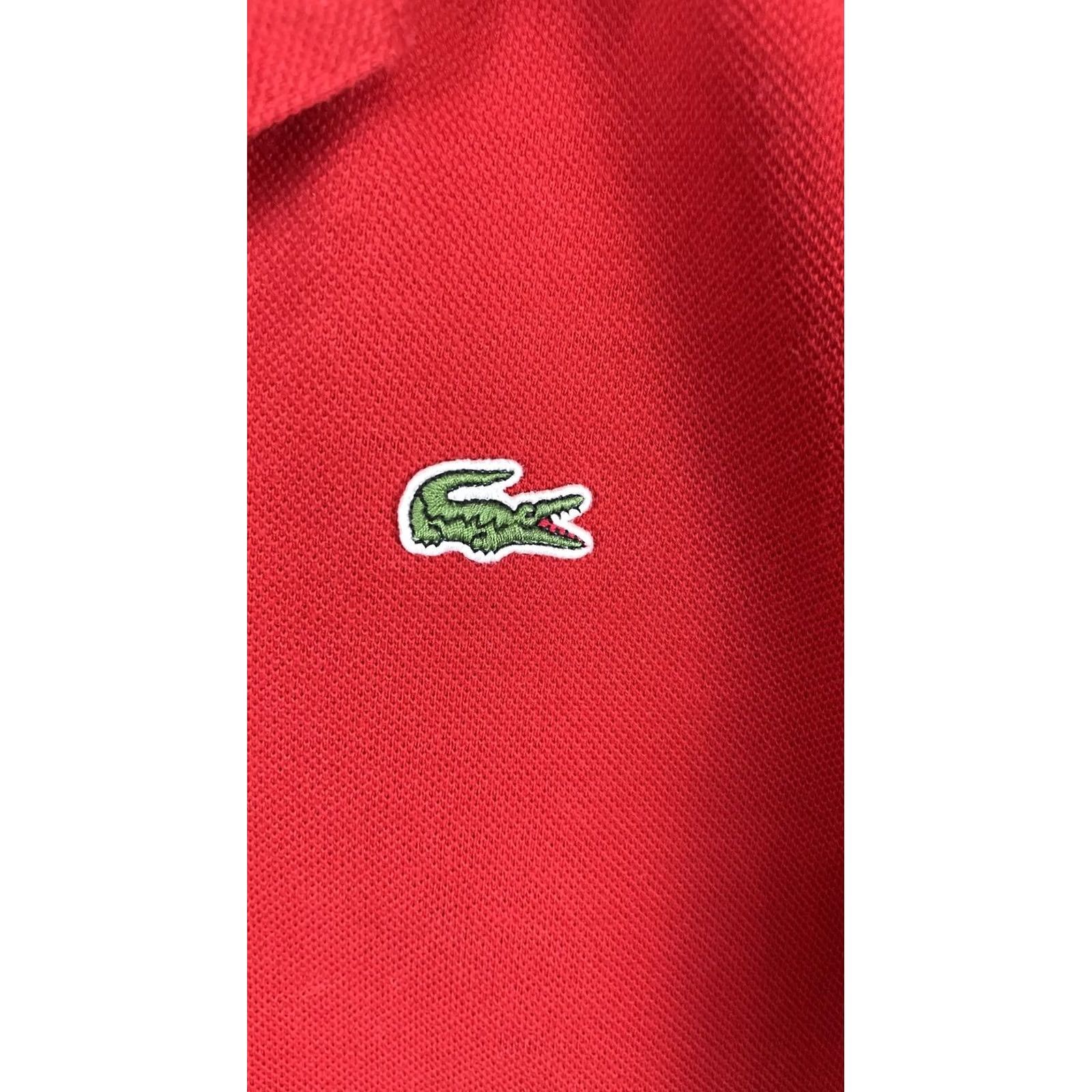 Lacoste Lacoste Polo Shirt Mens 4XL Red Pique Short Sleeve Crocodile Logo Golf Casual Size US XXL / EU 58 / 5 - 2 Thumbnail