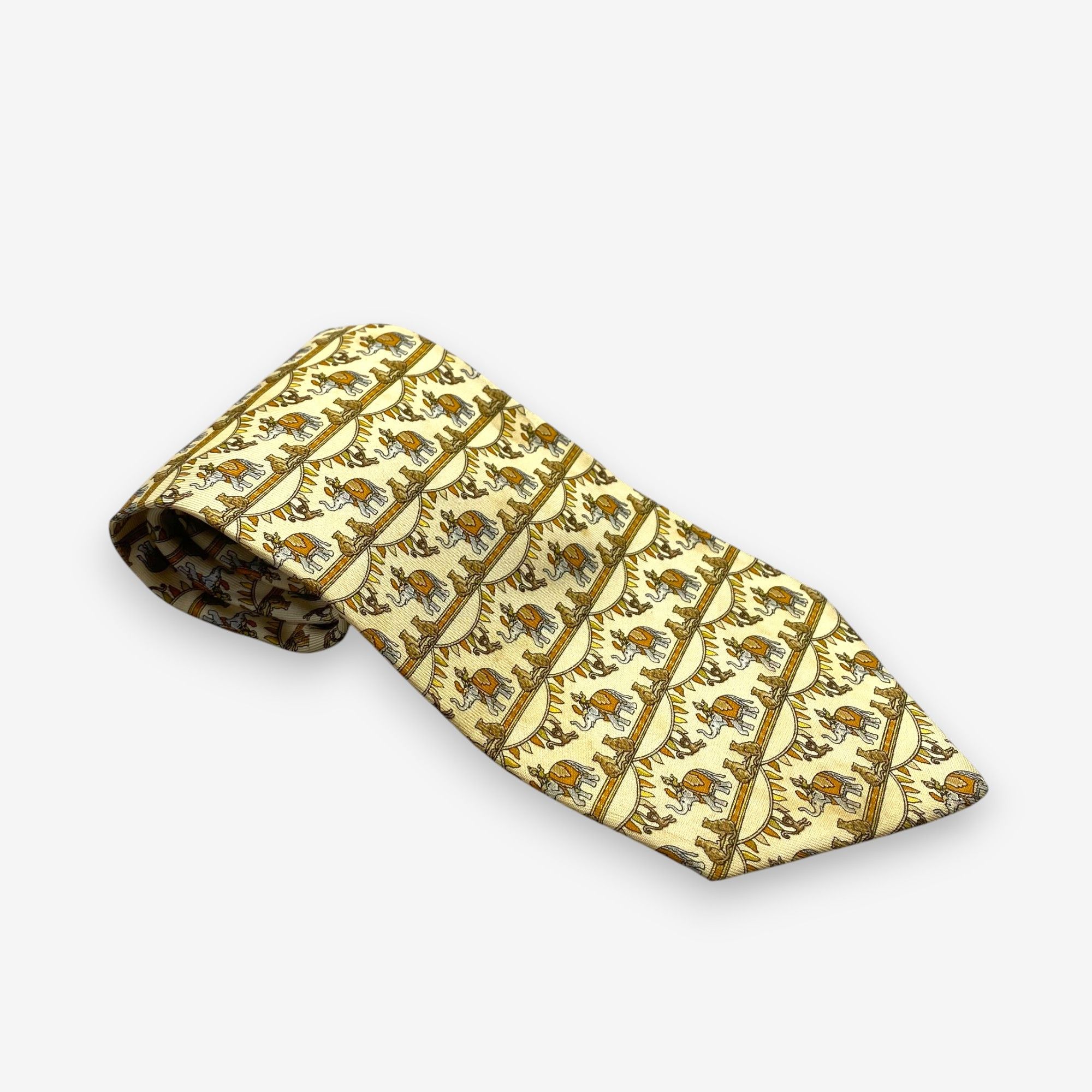 Salvatore Ferragamo Vintage Salvatore Ferragamo SILK Necktie Cravate Pure Silk Size ONE SIZE - 1 Thumbnail