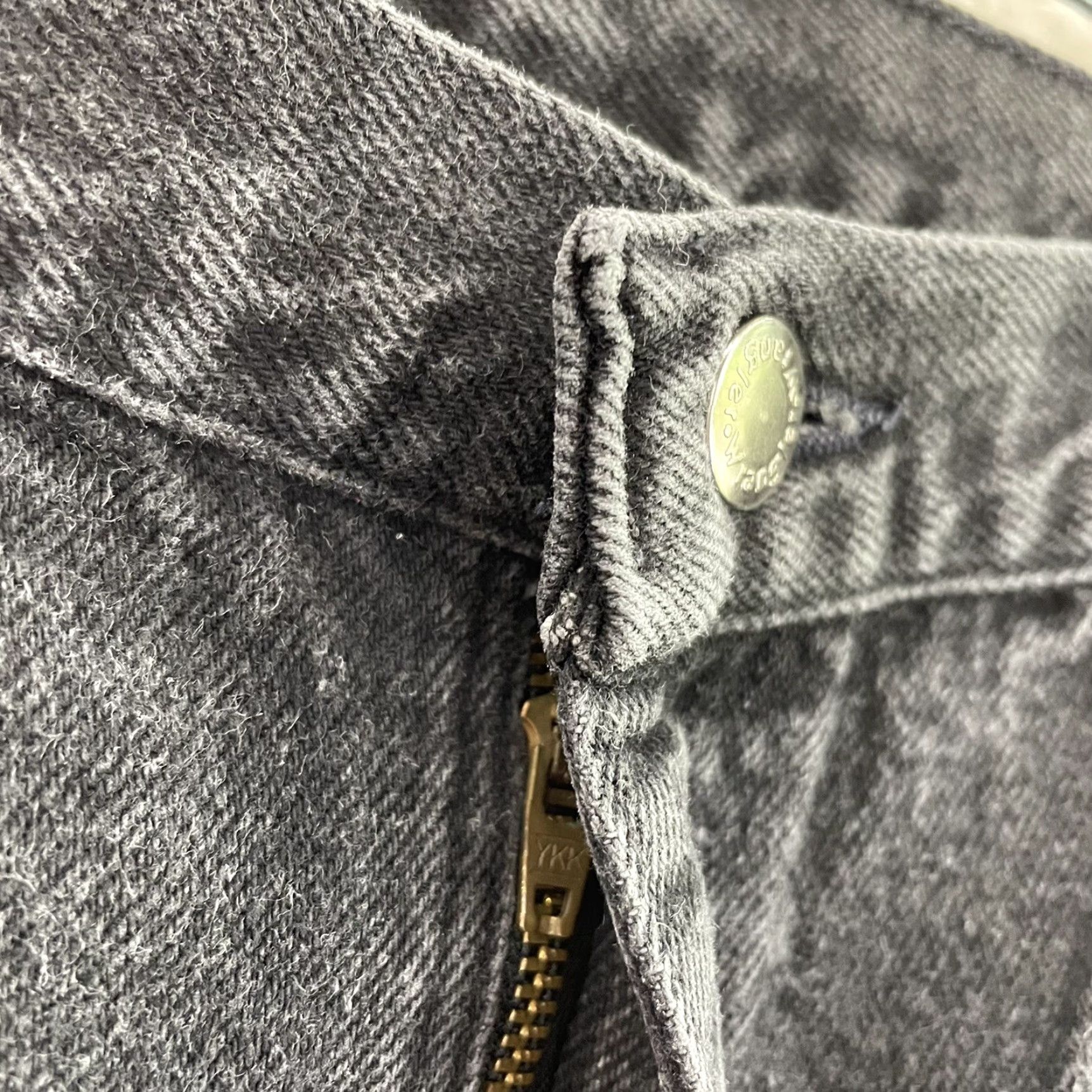 Wrangler VINTAGE Wrangler Jeans 36X34 Mens Grey Relaxed Fit Straight Leg | Wrangler Jeans 36 | Grey 1990s Mens Jeans Size US 36 / EU 52 - 4 Thumbnail