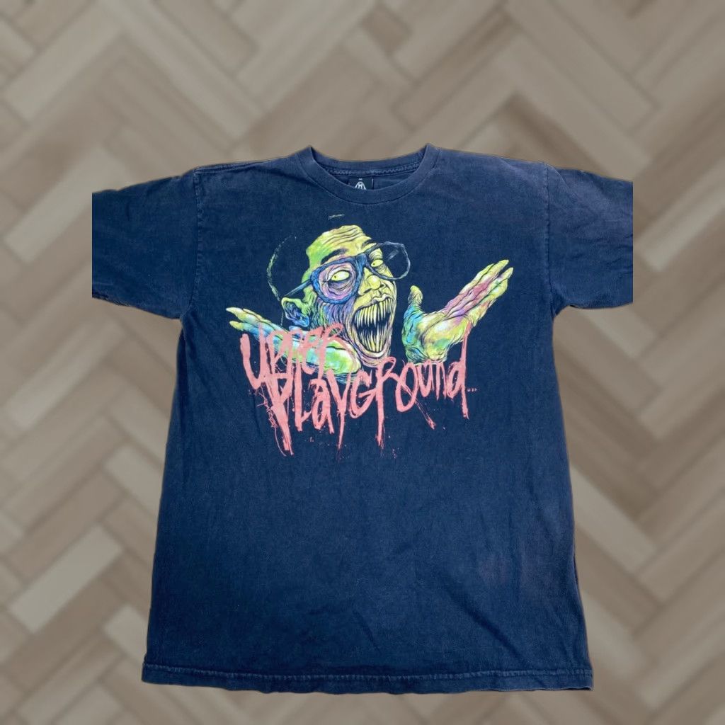 Upper Playground Upper Playground Urkle Shirt Mens M Black Casual Crew Neck Short Sleeve #9674 Size US M / EU 48-50 / 2 - 1 Thumbnail
