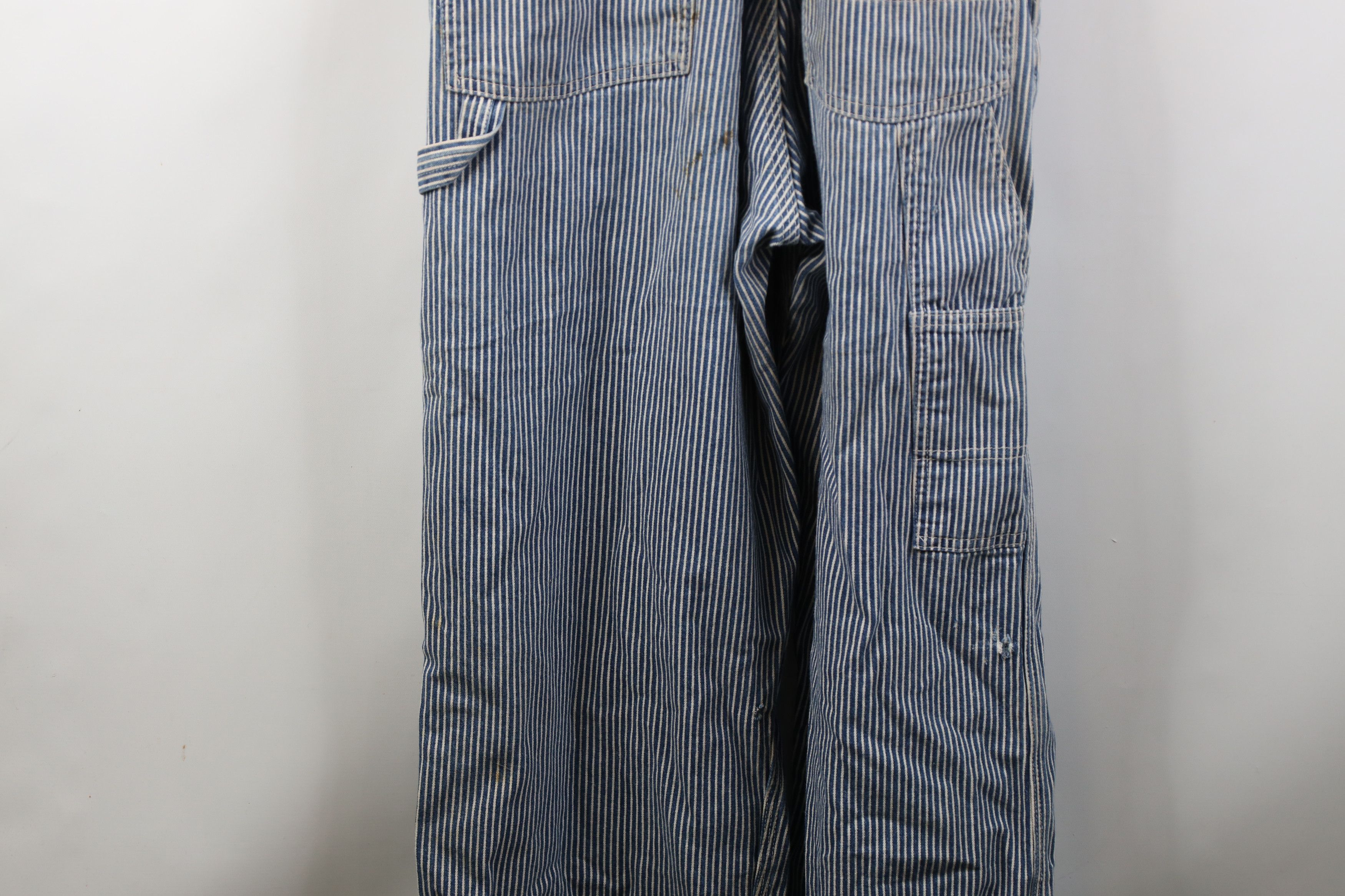 Oshkosh Vintage 70s OshKosh B'Gosh Hickory Striped Overalls Size US 36 / EU 52 - 25 Thumbnail