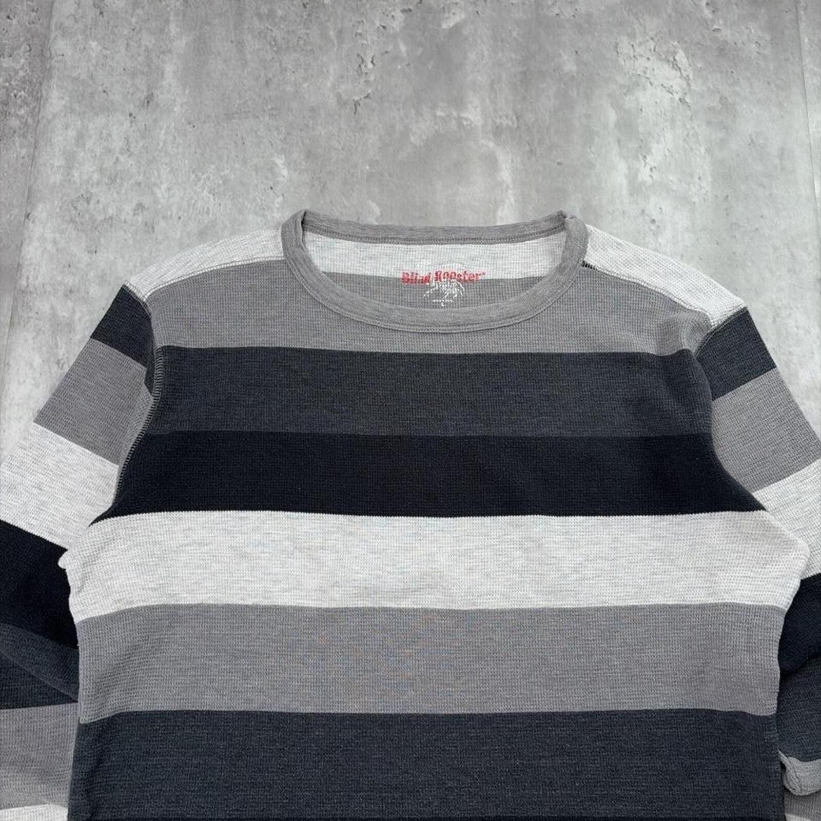 Other Y2K Blind Rooster Grunge Striped Long Sleeve Thermal Shirt Size US L / EU 52-54 / 3 - 3 Thumbnail