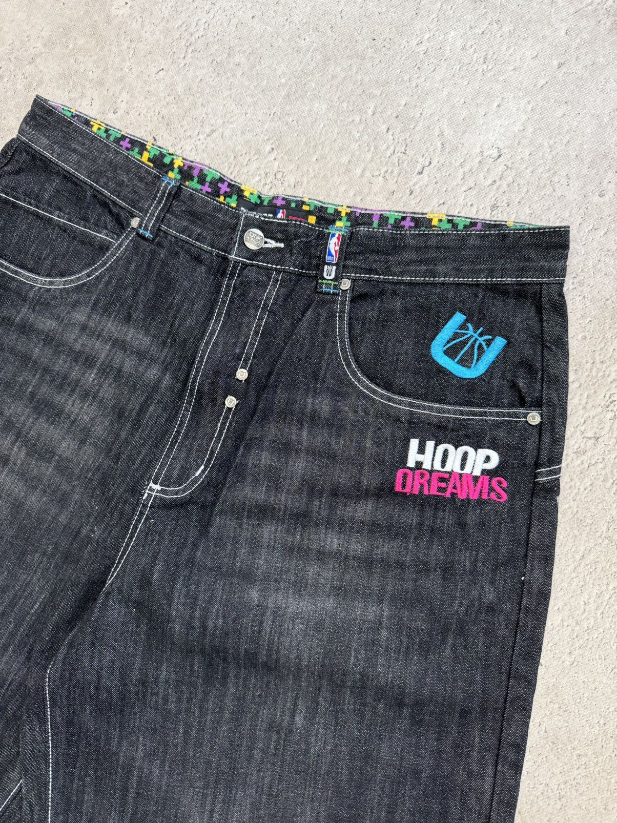 JNCO × NBA VINTAGE Y2K ARCHIVE SK8 BAGGY JNCO STYLE RAP SHORTS PANTS Size US 36 / EU 52 - 4 Thumbnail