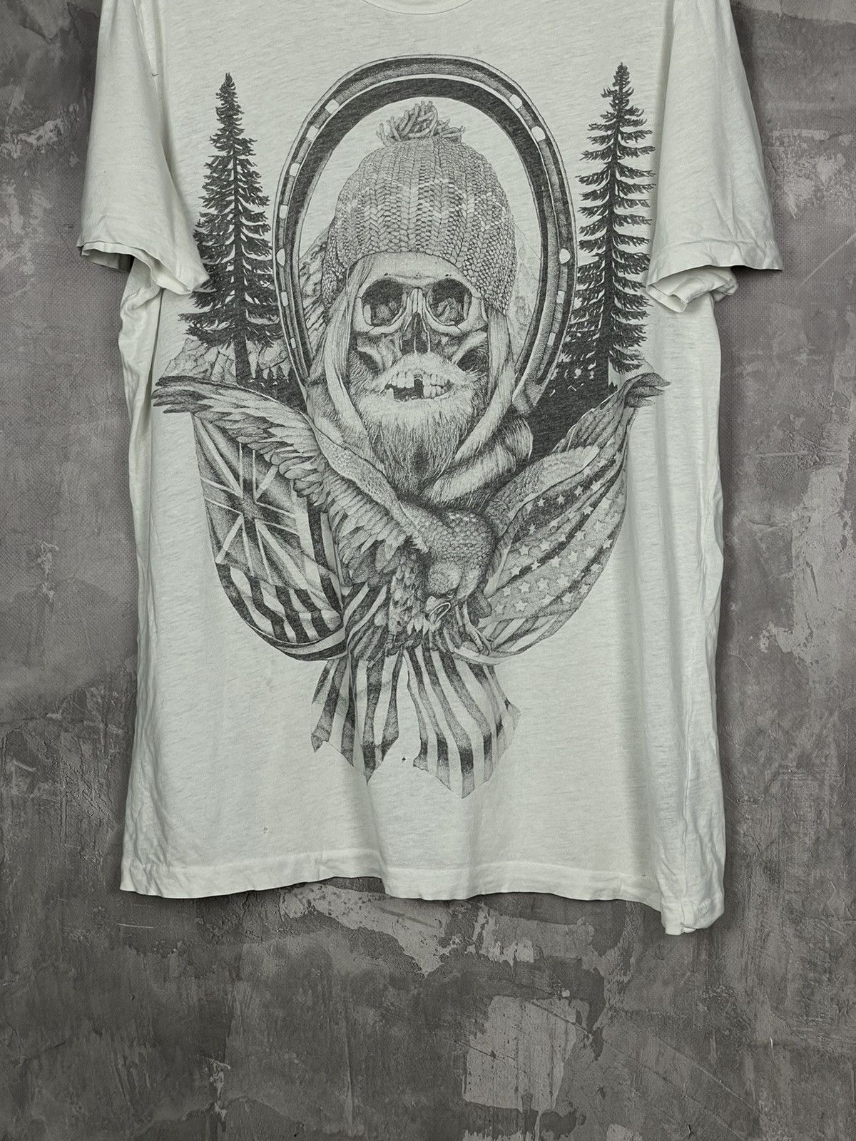 Allsaints × Vintage T-shirt Vintage Allsaints Distressed Faded Art Graffiti Rare Size US M / EU 48-50 / 2 - 5 Thumbnail