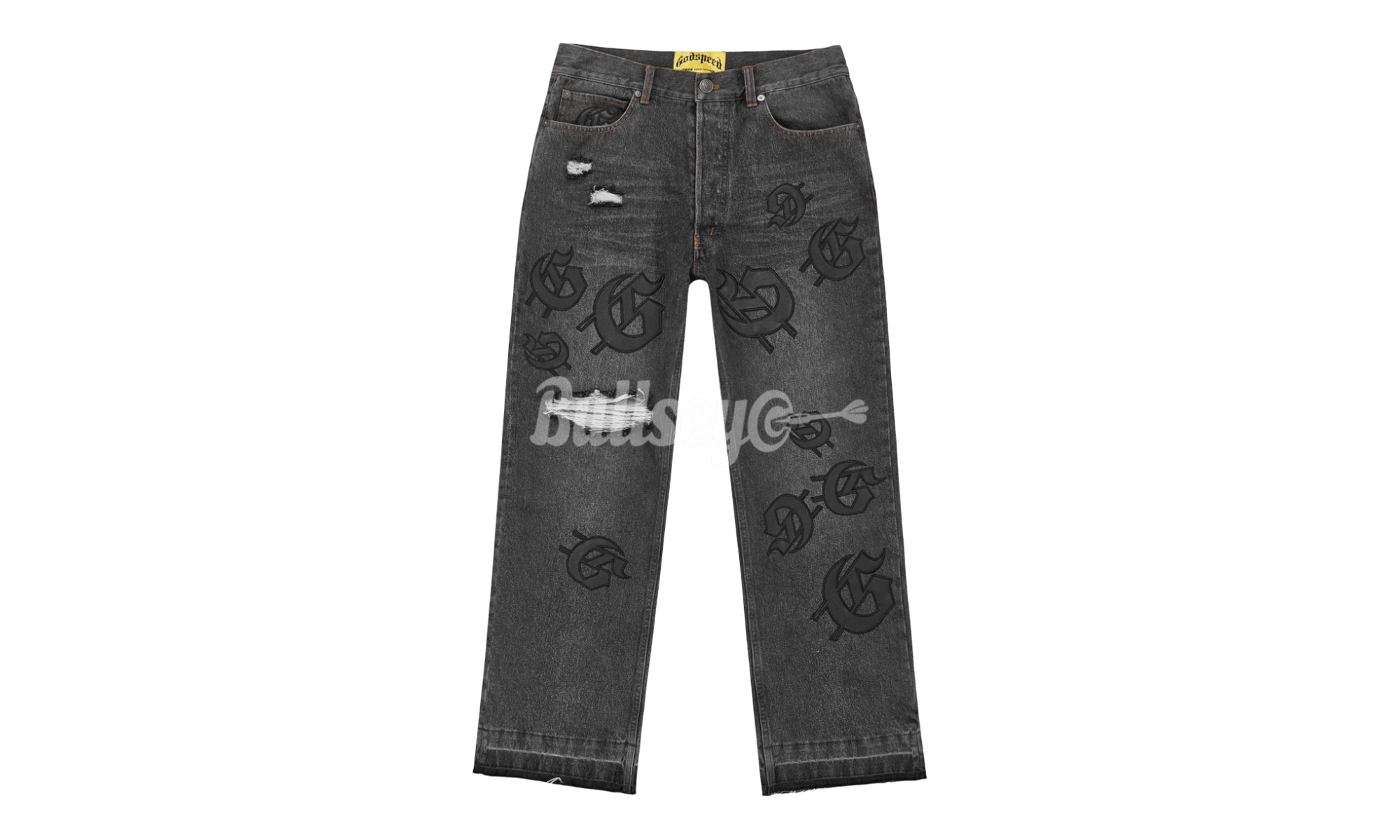 Godspeed Scattered GS Logo Black Wash Denim Jeans Size US 38 / EU 54 - 1 Thumbnail