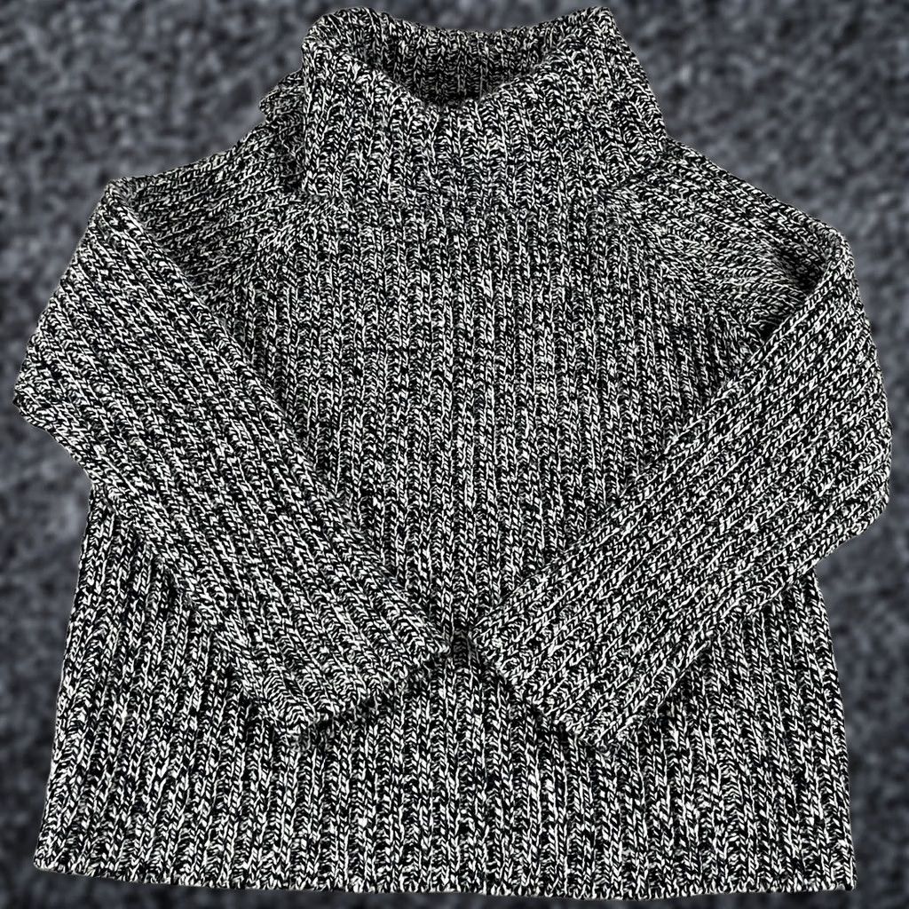 Ralph Lauren VINTAGE Ralph Lauren Sweater Women’s PL Ribbed Cowl Neck Lambs Wool Marled R2 Size L / US 10 / IT 46 - 1 Thumbnail