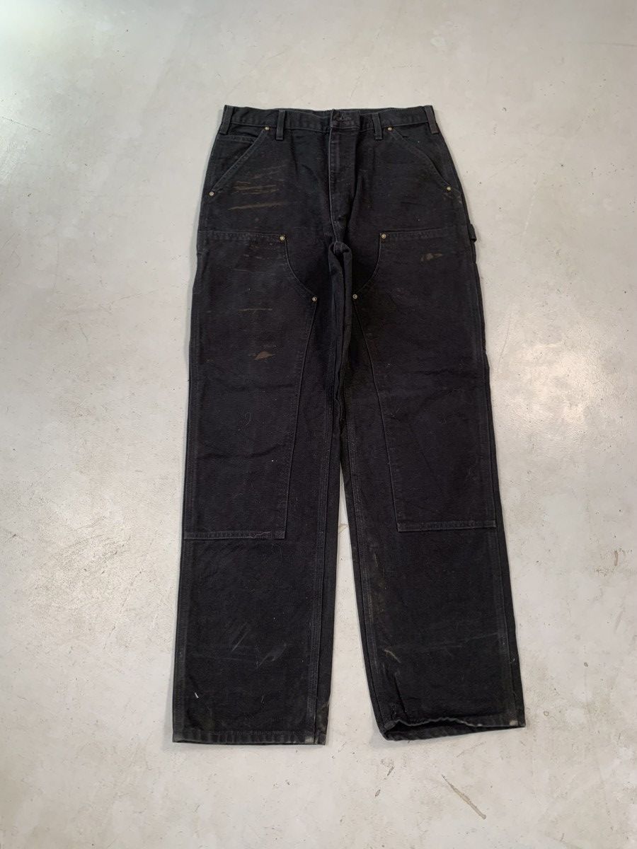 Carhartt Vintage Carhartt B01 BLK double knee workwear denim Size US 34 / EU 50 - 1 Thumbnail