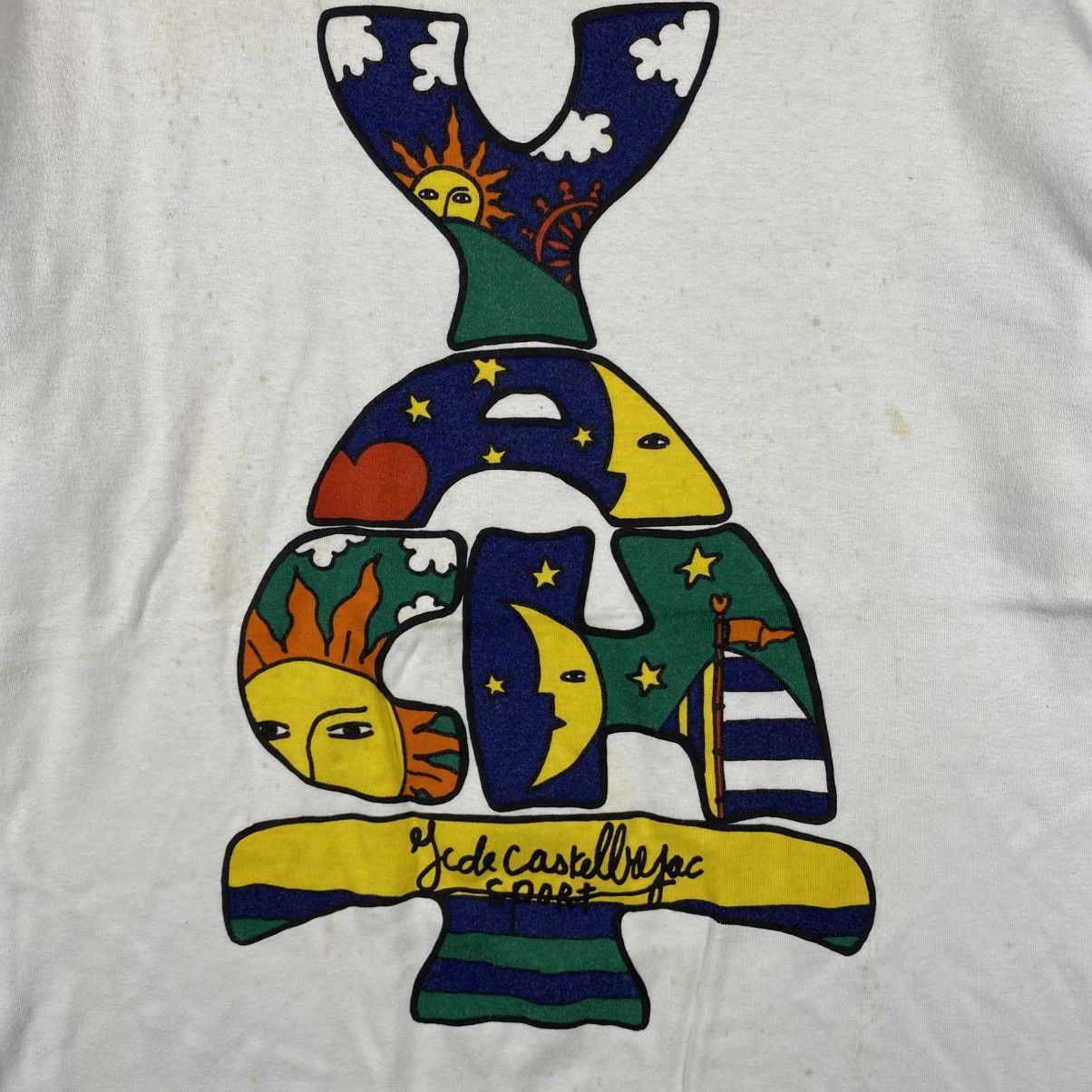 Jean Charles De Castelbajac Vintage 90's Jean Charles De Castelbajac Sport YATCH Tee Size US S / EU 44-46 / 1 - 2 Thumbnail