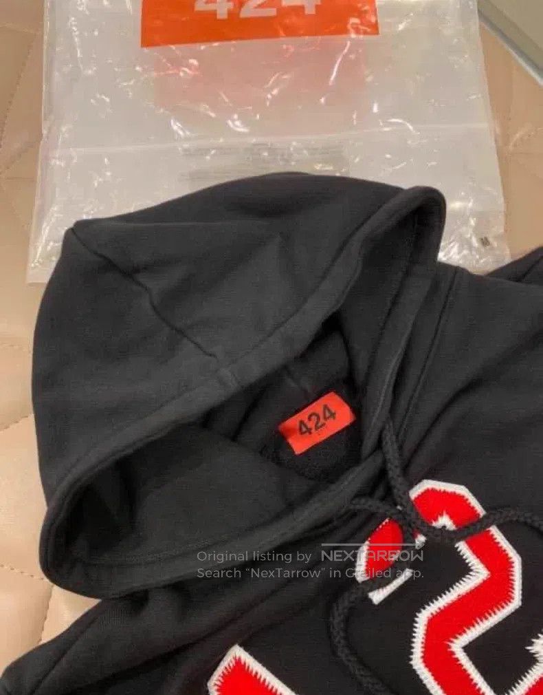 424 424 Flock Logo Hoodie Sweatshirt Size US M / EU 48-50 / 2 - 5 Thumbnail
