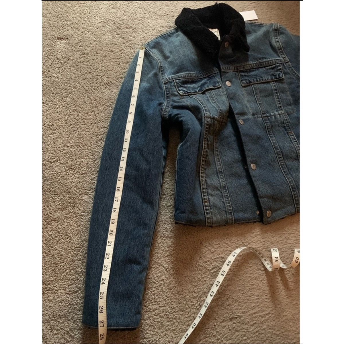 Helmut Lang HELMUT LANG CROPPED SHERPA FLEECE DENIM JACKET Size US S / EU 44-46 / 1 - 6 Thumbnail