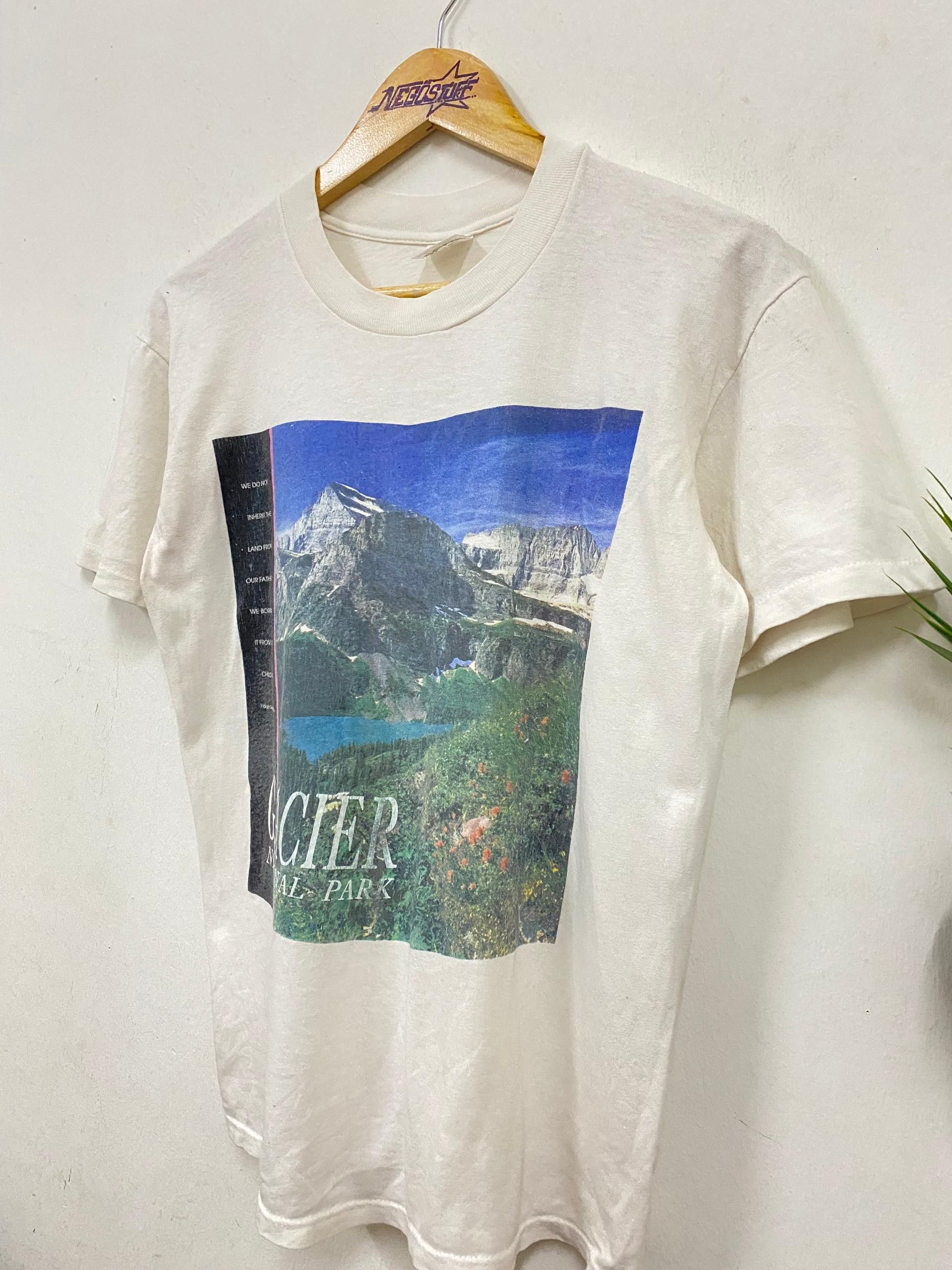 Vintage Vintage 90s Glacier National Park bog photo print t shirt Size US M / EU 48-50 / 2 - 5 Thumbnail