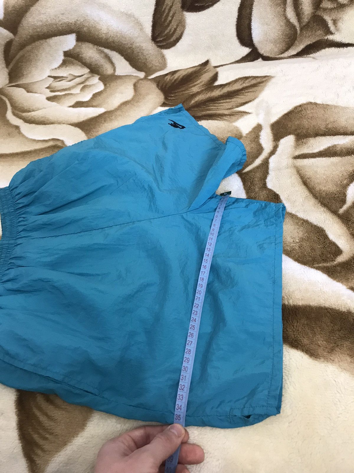 Nike × Vintage 🔥 80s Nike Nylon Vintage Shorts Swimwear Big Logo Y2K Drill Size US 32 / EU 48 - 6 Thumbnail