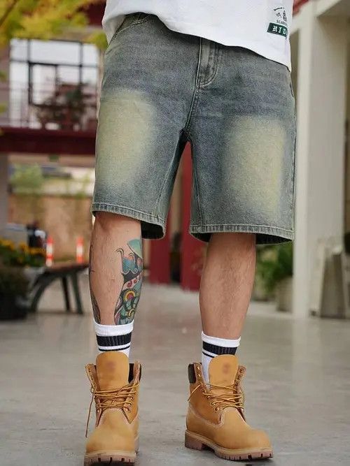 Japanese Brand × Vintage Y2K Vintage WASHED denim jorts shorts Size US 33 - 4 Thumbnail