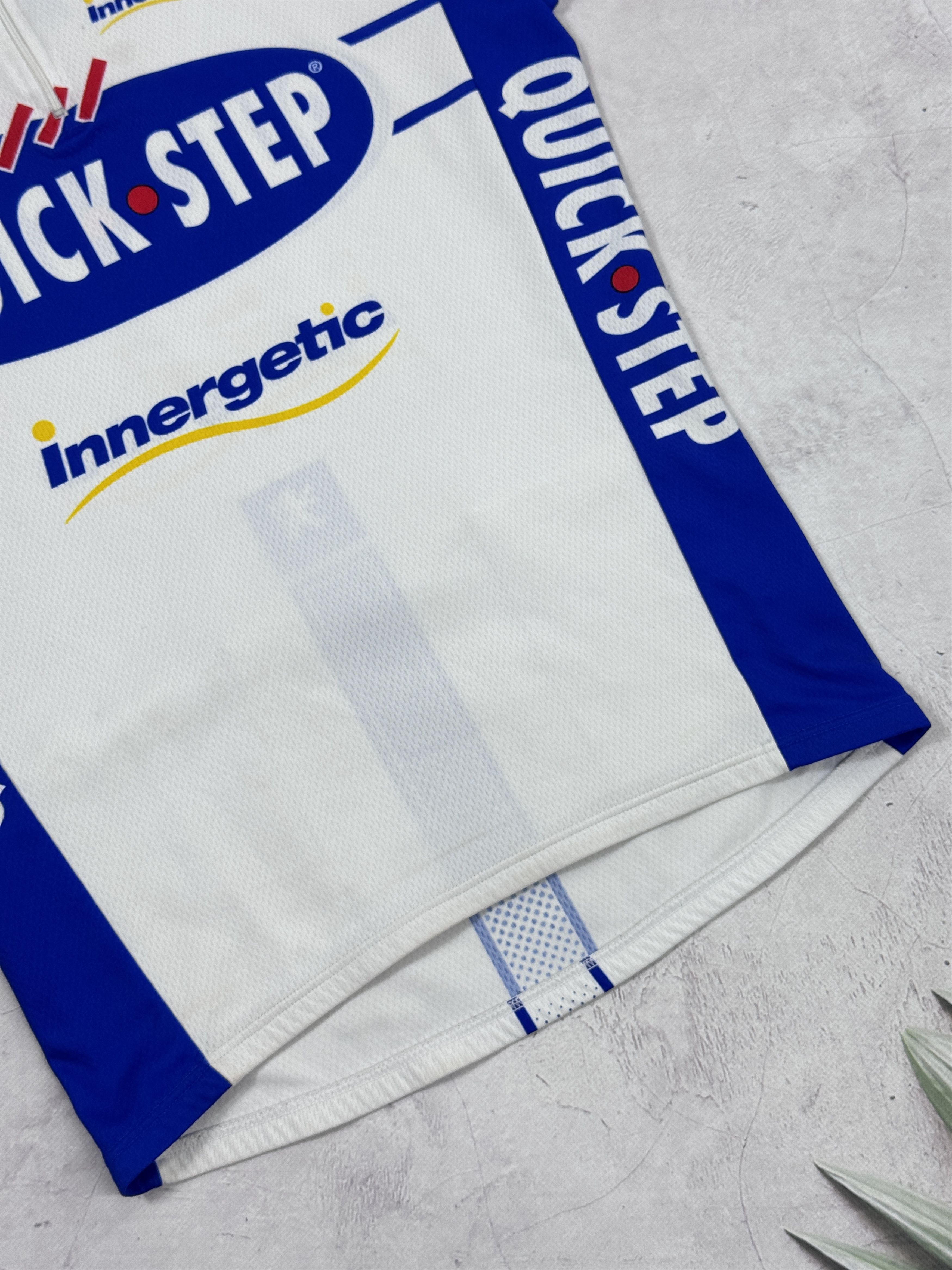 Sports Specialties Vintage Vermarc Quick Step Innergetic Peugeot Cycling Jersey Size US L / EU 52-54 / 3 - 5 Thumbnail