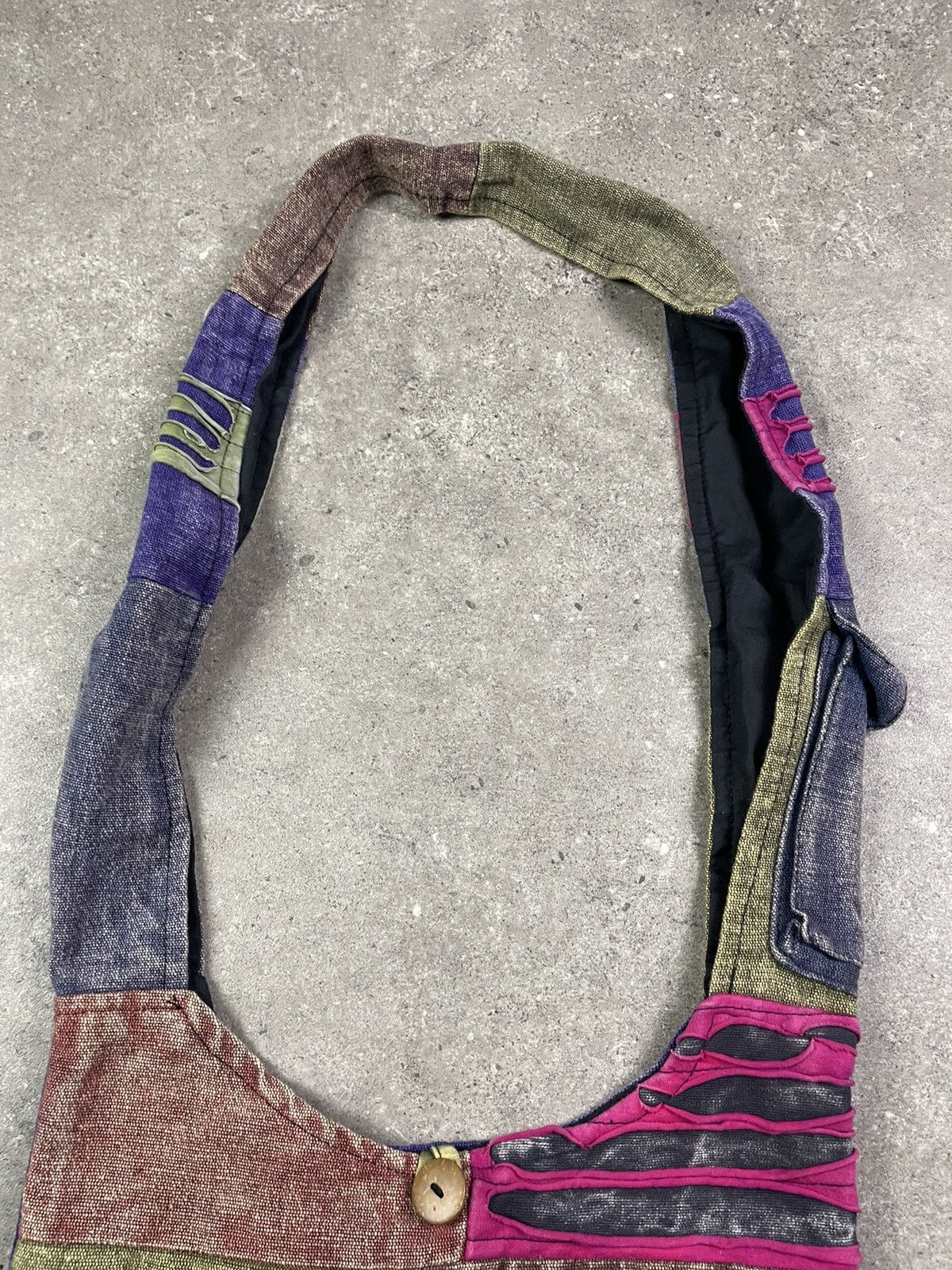Vintage Vintage Shoulders Bag Avangard 90s Hippie Peace ☮️ Streetwear Size ONE SIZE - 5 Thumbnail