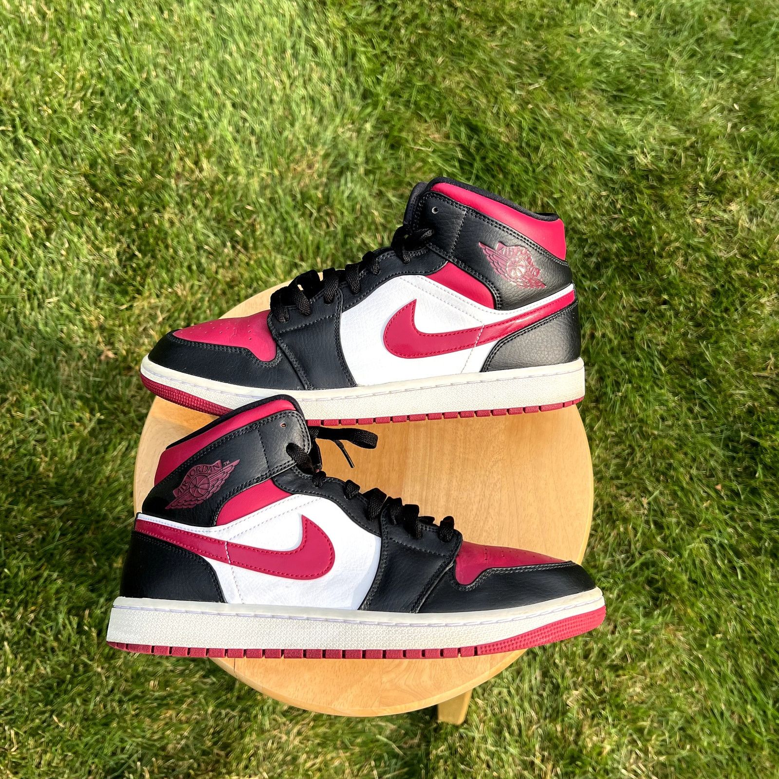 Jordan Brand × Nike Size 10 - Air Jordan 1 Mid Noble Red Men's Shoes - Ships Now Size US 10 / EU 43 - 2 Thumbnail