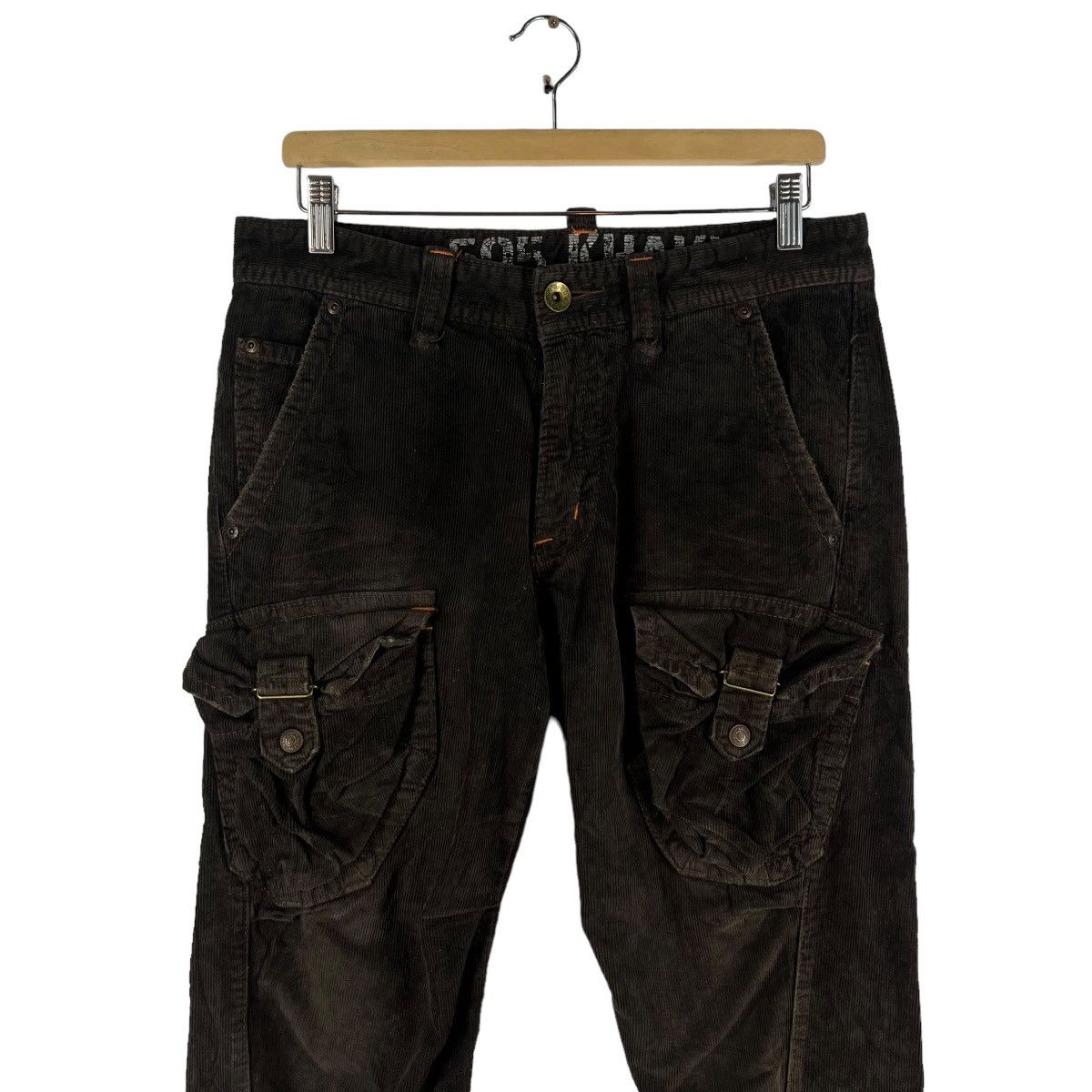 Hysteric Glamour 🔥VINTAGE BIKER PANTS CORDUROY MULTI POCKETS CARGO 505 KHAKI Size US 34 / EU 50 - 2 Thumbnail