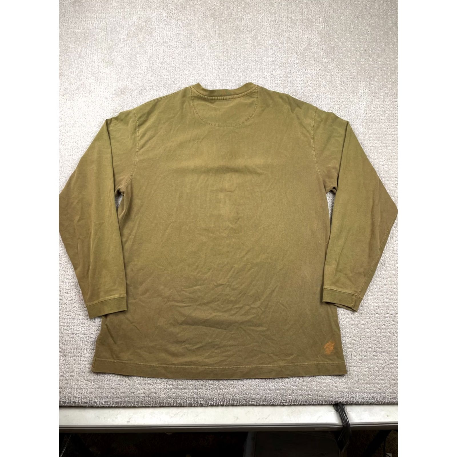 Vintage VINTAGE Woolrich Shirt Mens Large Olive Green Henley Long Sleeve Pullover 90s Button-Up Pocketed Cotton Regular 90s Theme Women? Mens Size US L / EU 52-54 / 3 - 6 Thumbnail