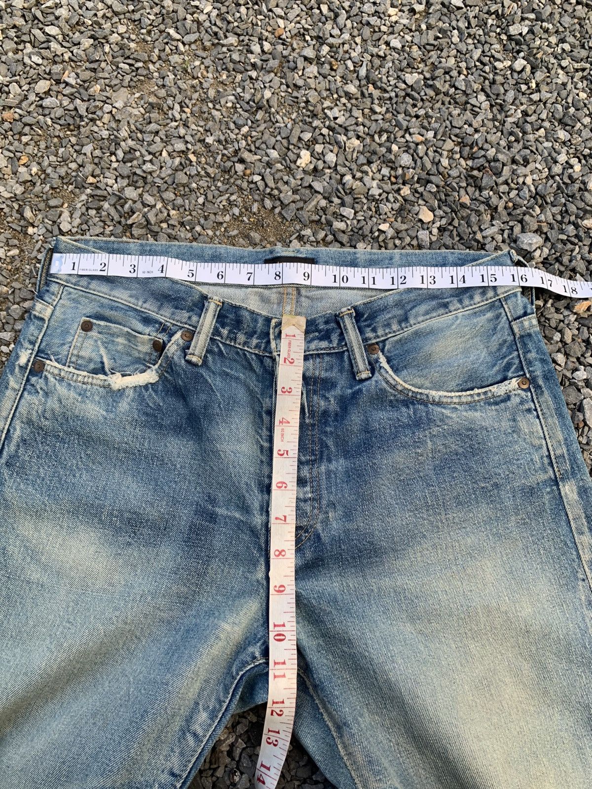 Kapital VINTAGE CHIMALA SELVEDGE JAPANESE RUSTY DISTRESSED DENIM Size US 32 / EU 48 - 15 Thumbnail