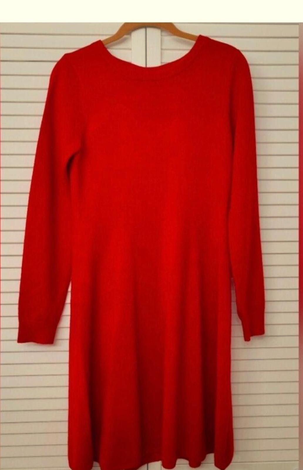 Vince Camuto Vince Camuto Womens Red Knit Bow Back Dress Size M Size M / US 6-8 / IT 42-44 - 4 Thumbnail