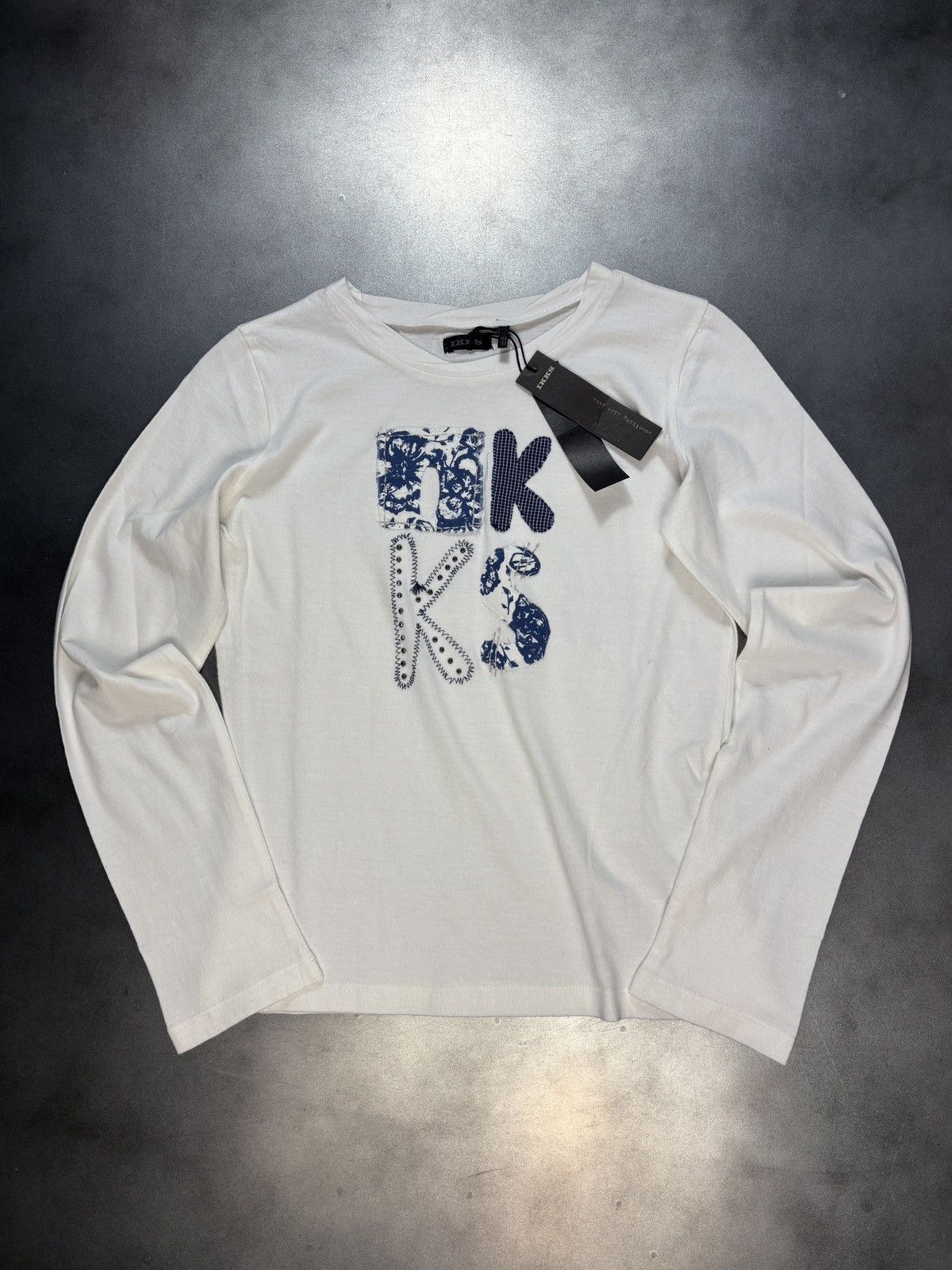 IKKS × Vintage Vintage IKKS Longsleeve Embroidered Youth 2000s Y2K 1990s Size XS / US 0-2 / IT 36-38 - 8 Thumbnail