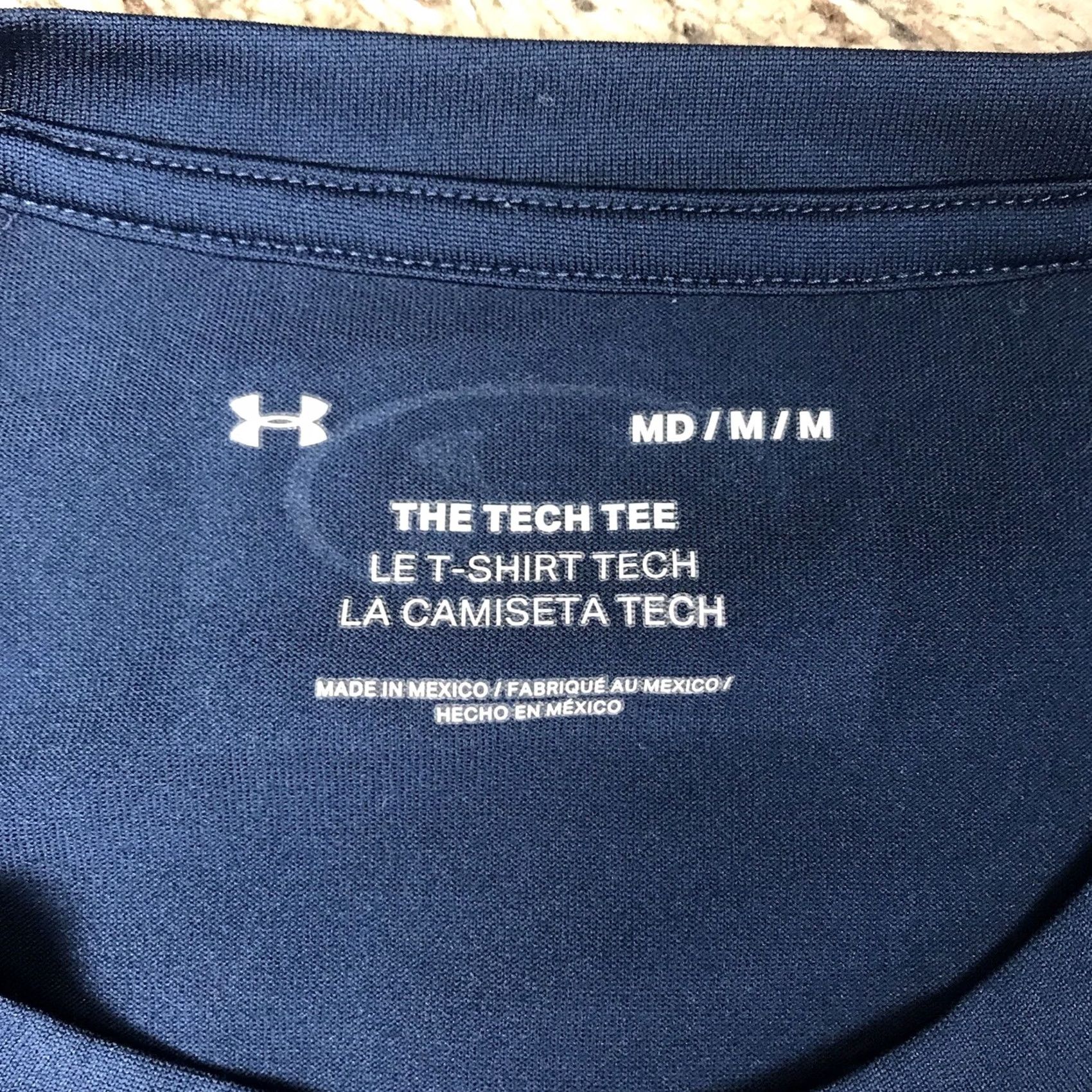 Under Armour Under Armour The Tech Tee Activewear T-Shirt Mens Medium Breathable Lightweight Stretch Blue Logo Short Sleeve Crew Neck Tee Size US M / EU 48-50 / 2 - 2 Thumbnail