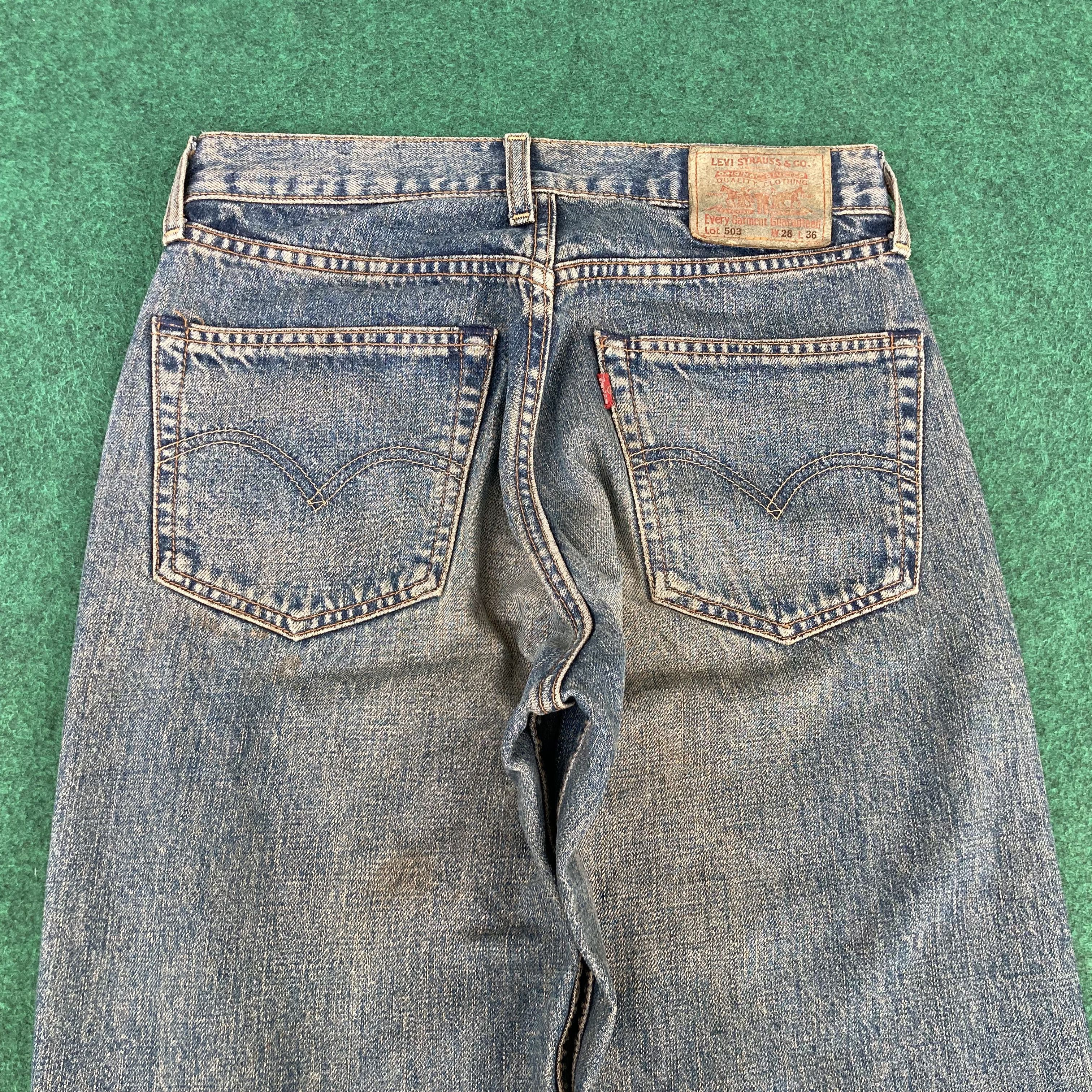 Levi's 28x34 Vintage Levis 503 Redline Selvedge Denim Blue Jeans Size US 28 / EU 44 - 18 Thumbnail