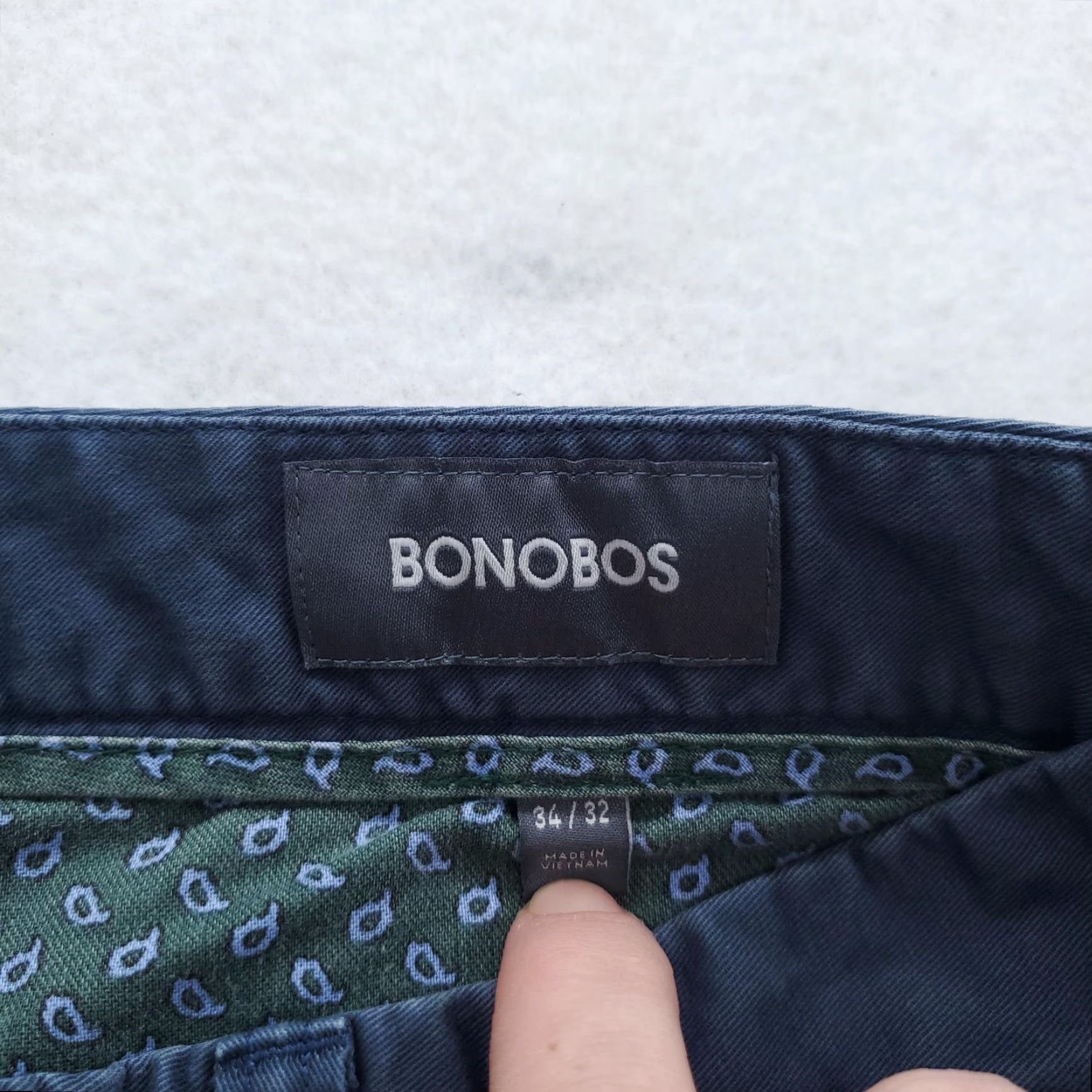 Bonobos VINTAGE Bonobos Chino Pants Mens 36x32 Navy Slim Stretch Casual Welt Pockets Preppy Work Size US 36 / EU 52 - 4 Thumbnail