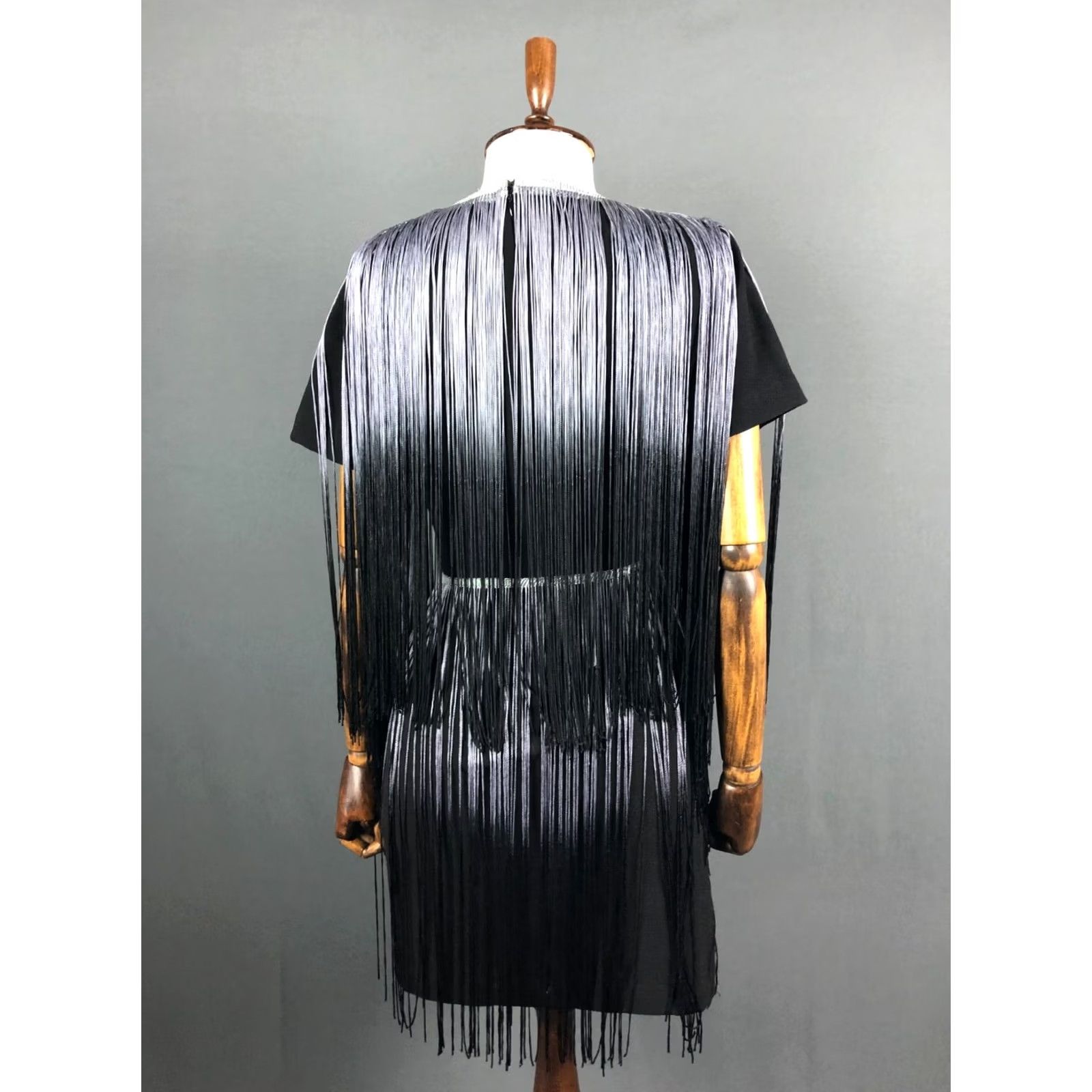 Stine Goya Stine Goya Dress Womens XS Black Ombre Fringe Polyester Women Size Size XS / US 0-2 / IT 36-38 - 3 Thumbnail