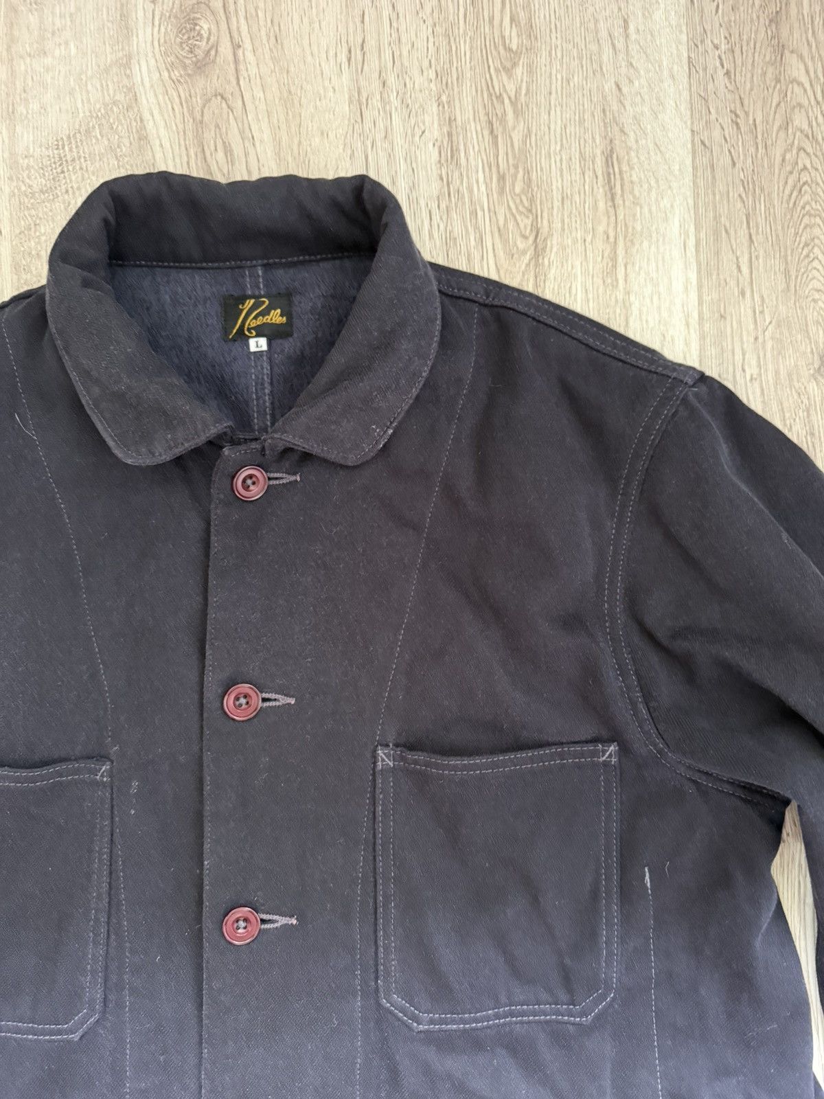 Needles Needles Wool Cotton Chore Jacket L Hole On Sleeve Size US L / EU 52-54 / 3 - 6 Thumbnail