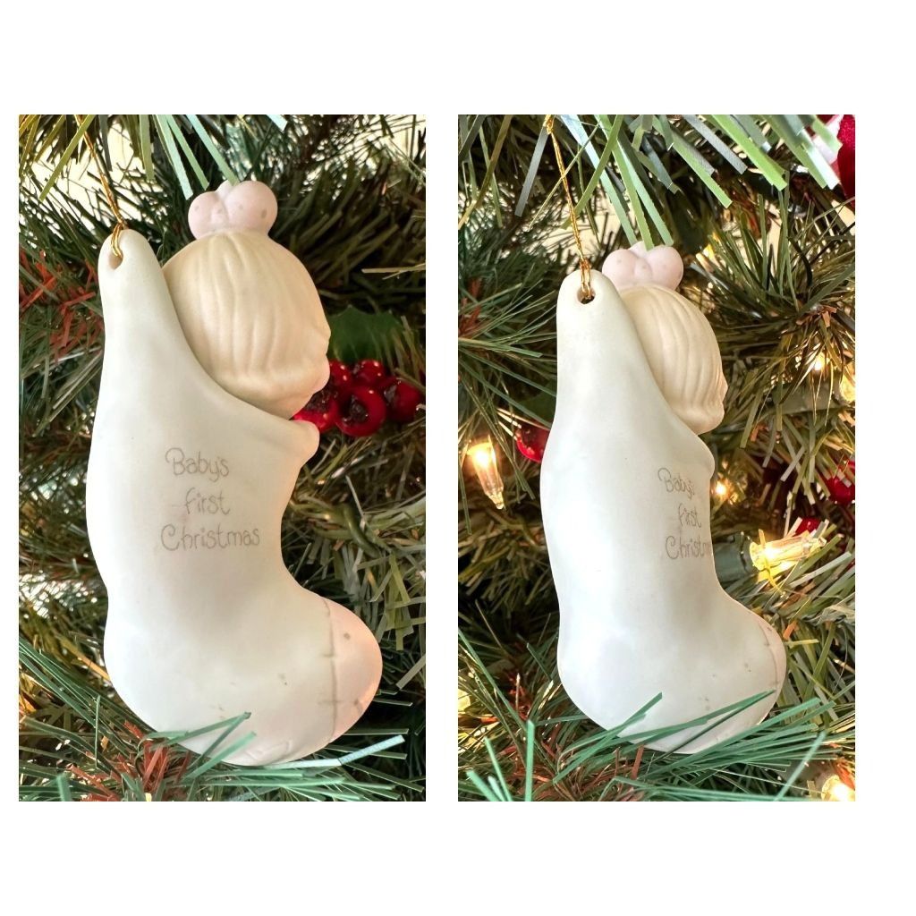 Vintage Vtg1982 Precious Moments Babys First Christmas Tree Ornament Size ONE SIZE - 8 Thumbnail