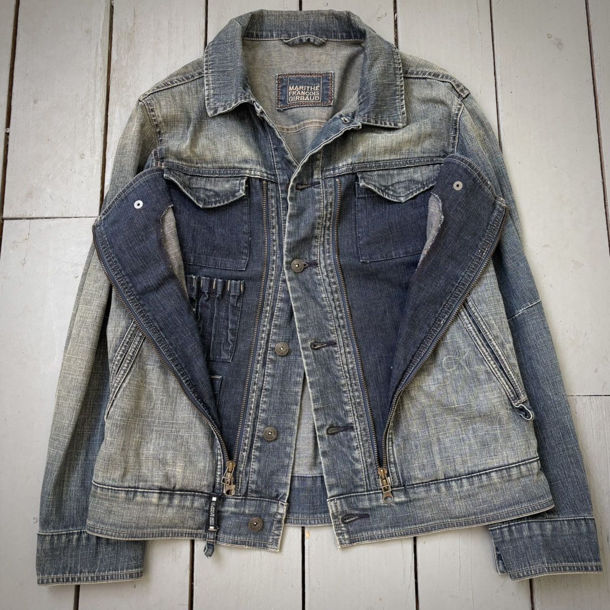Marithe + Francois Girbaud Dual Zip Denim Jacket Size US M / EU 48-50 / 2 - 2 Thumbnail