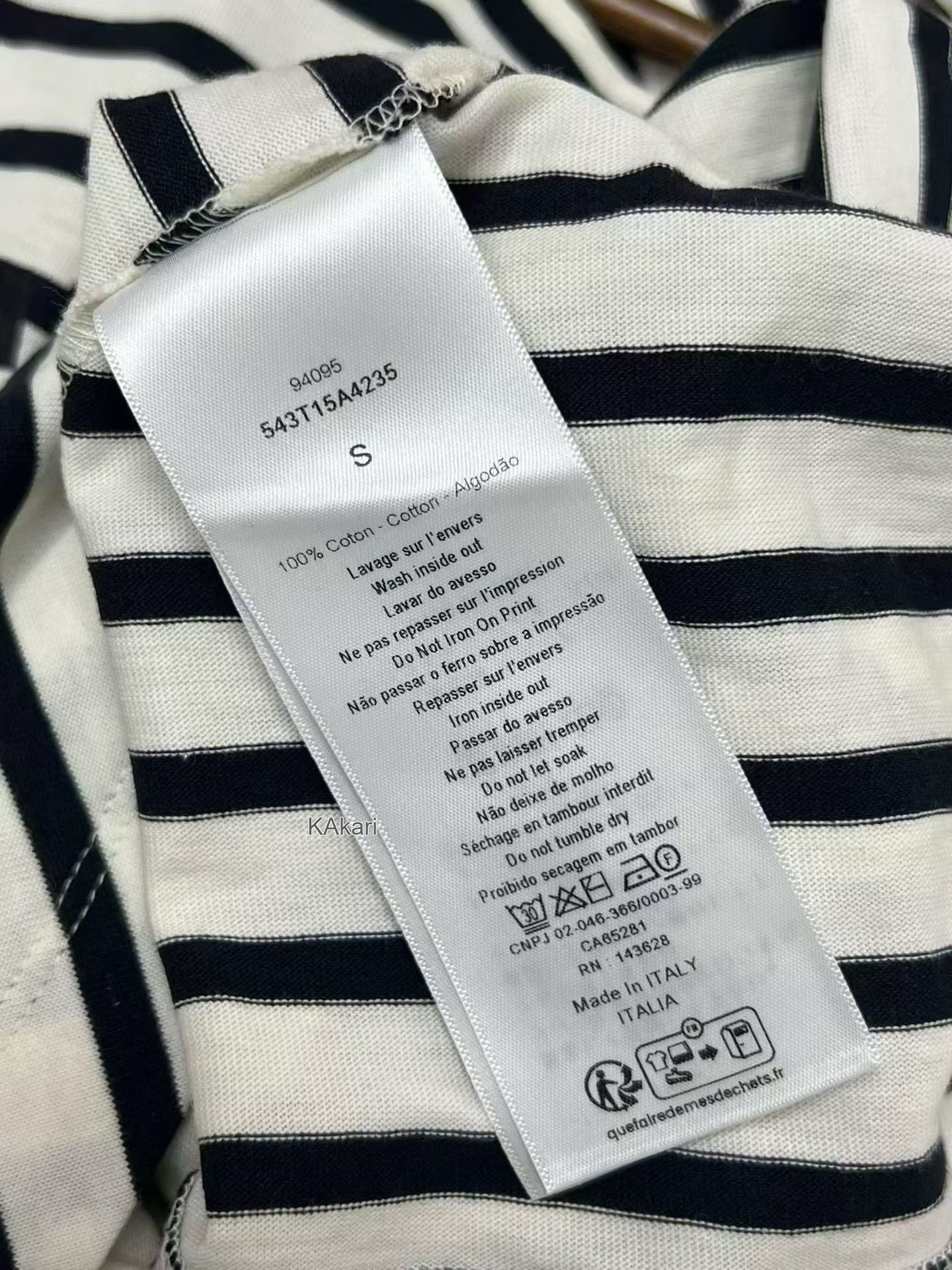 Dior Christian Dior 2025 Asymmetric Stripe Logo T-shirt Size US S / EU 44-46 / 1 - 5 Thumbnail