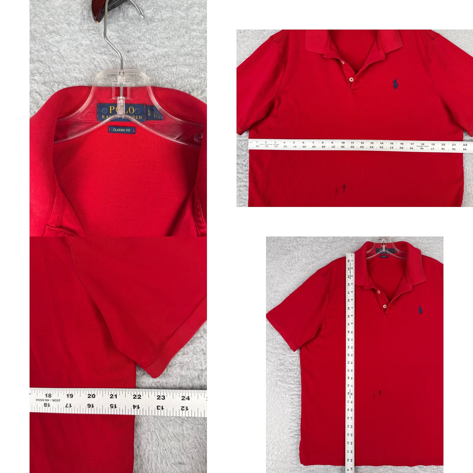 Ralph Lauren Ralph Lauren Polo Shirt Men Large Red 100% Cotton Jersey Polo Shirt Regular Fit Short Sleeve Size US L / EU 52-54 / 3 - 8 Thumbnail
