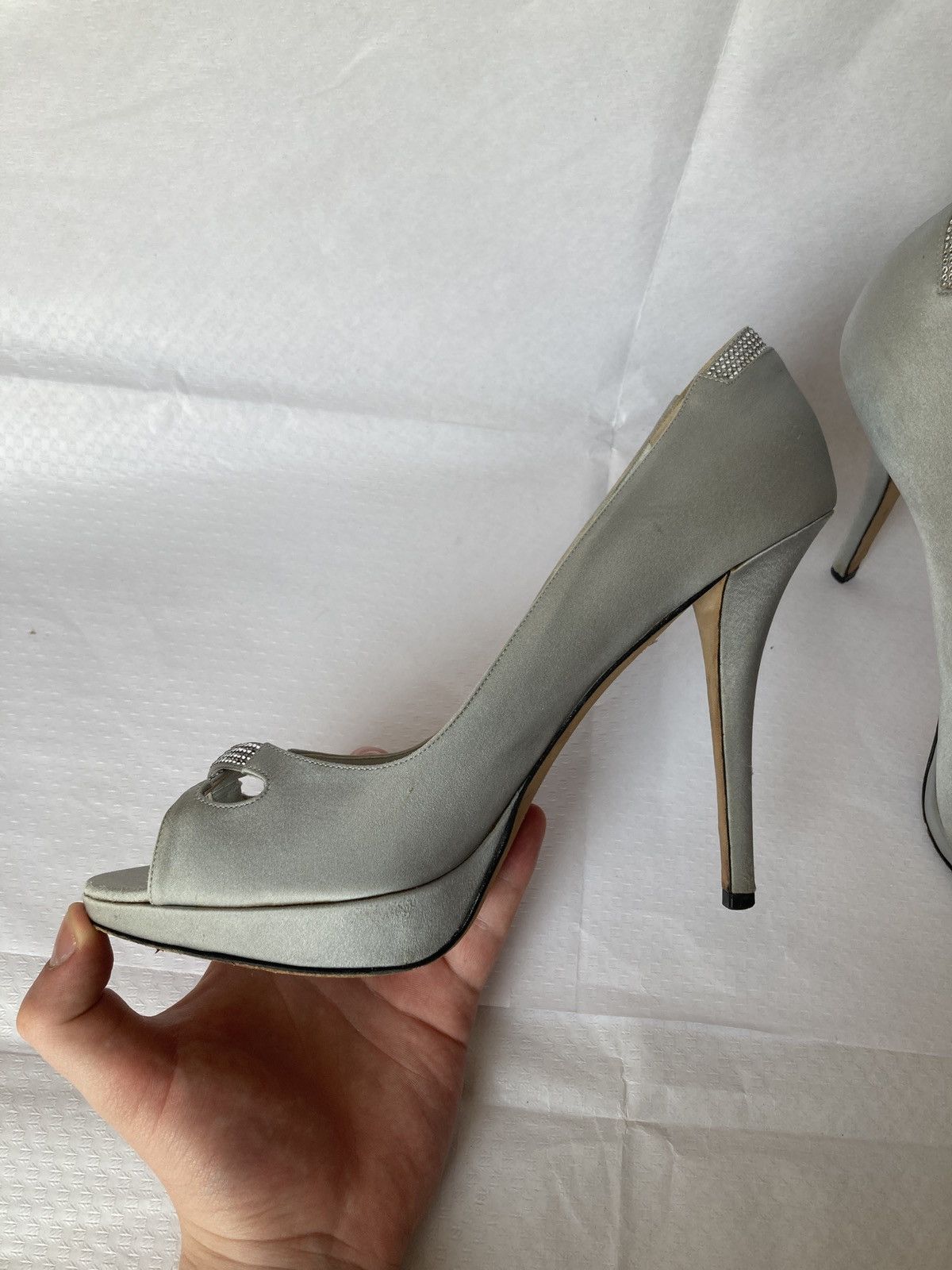 Dior Christian Dior Silver Satine Heels Vintage Archive Rare Size US 9.5 / IT 39.5 - 7 Thumbnail