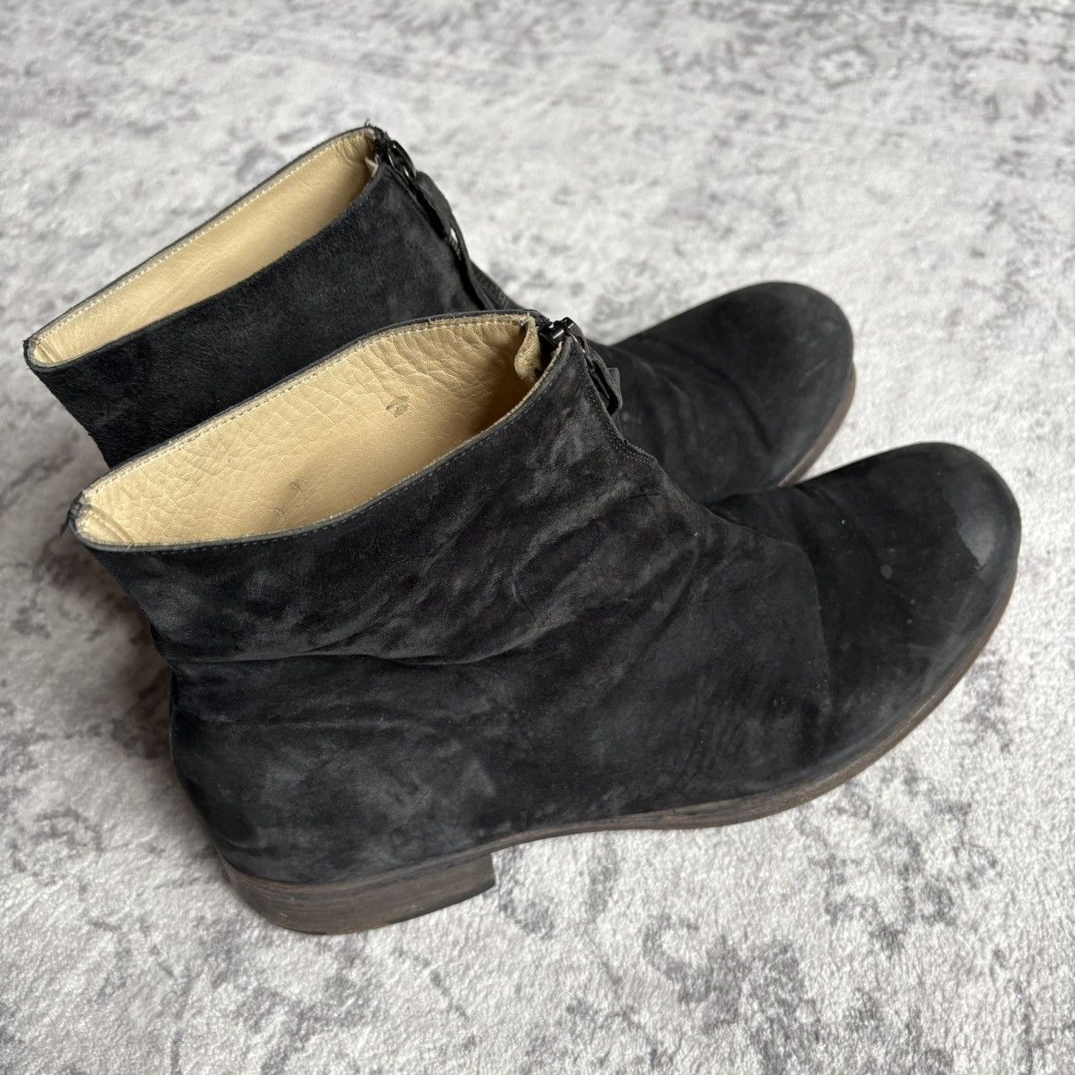 Ma+ Ma+ Front Spiral Zip Suede Boots Black | Size 44 Size US 11 / EU 44 - 4 Thumbnail