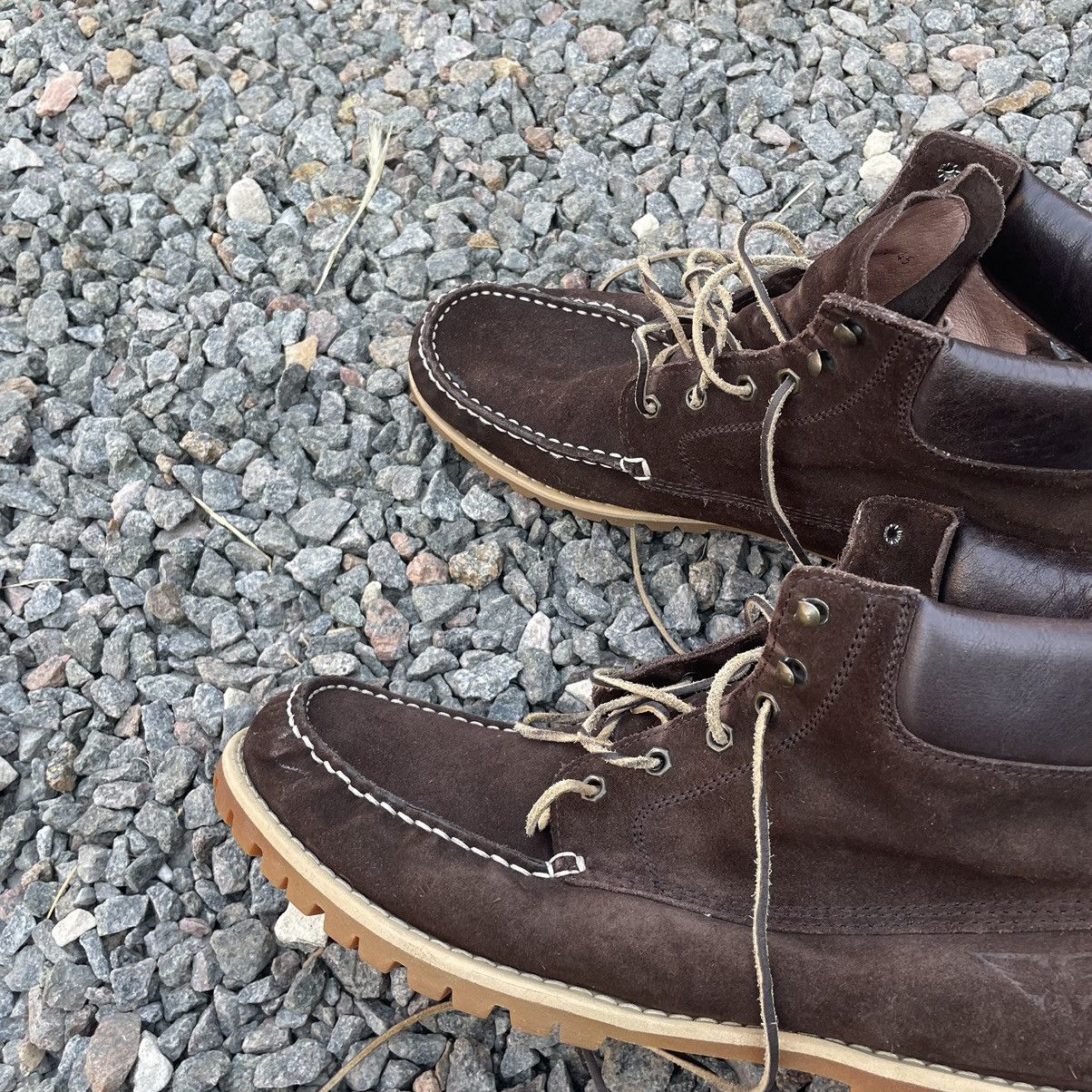 Vibram wabasha chukka boot copper rough cut brown leather Shoes Size US 11.5 / EU 44-45 - 3 Thumbnail