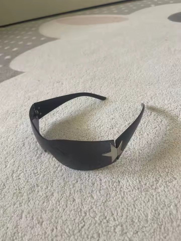 Japanese Brand Y2K Cyberpunk Star Shield Sunglasses - Rimless Size ONE SIZE - 5 Thumbnail