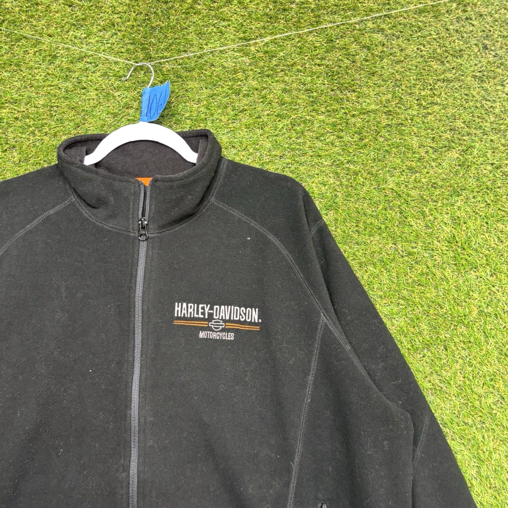 Harley Davidson Harley Davidson Jacket Womens XL Black Fleece Full Zip Logo Riding Biker Grunge Size XL / US 12-14 / IT 48-50 - 3 Thumbnail