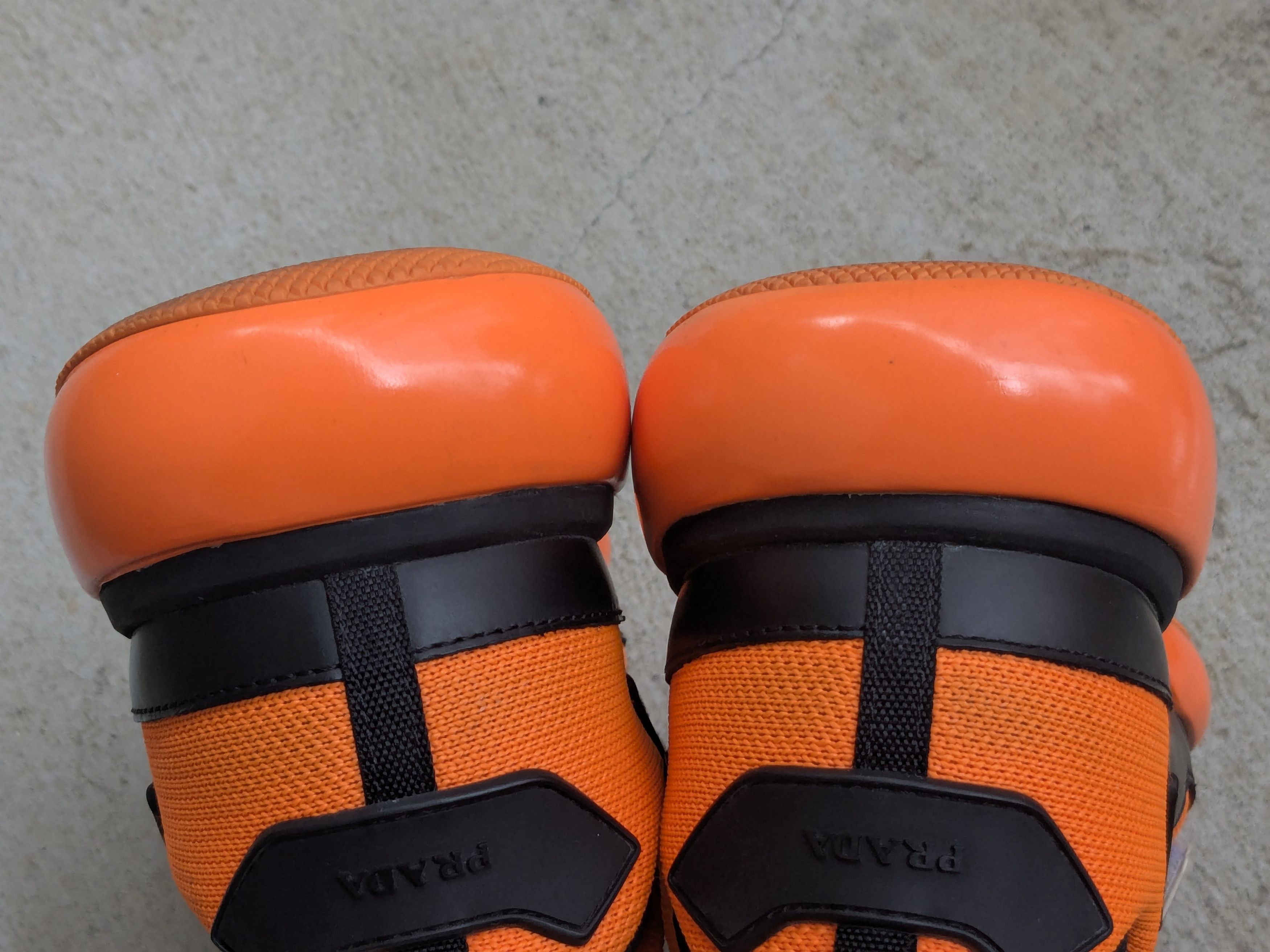 Prada Prada Cloudbust Sneakers Orange Black 7 Leather Size US 7 / EU 40 - 13 Thumbnail