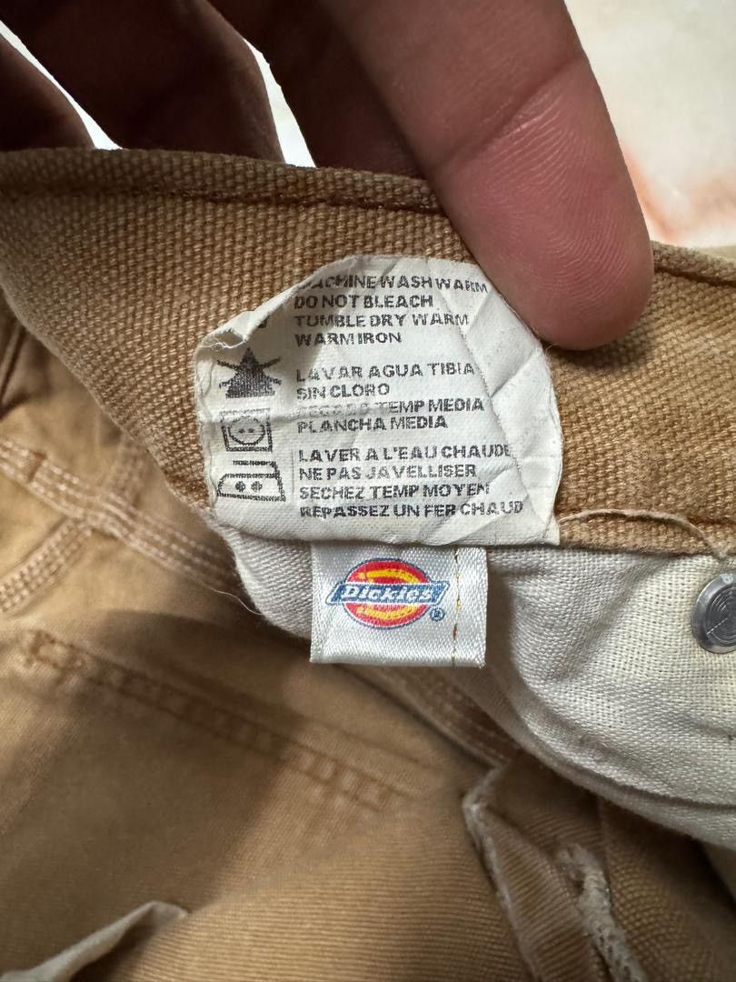 Dickies 💥CRAZY💥VTG DICKIES INSANE THRASHED DUCK WORKWEAR CARPENTER Size US 29 - 10 Thumbnail