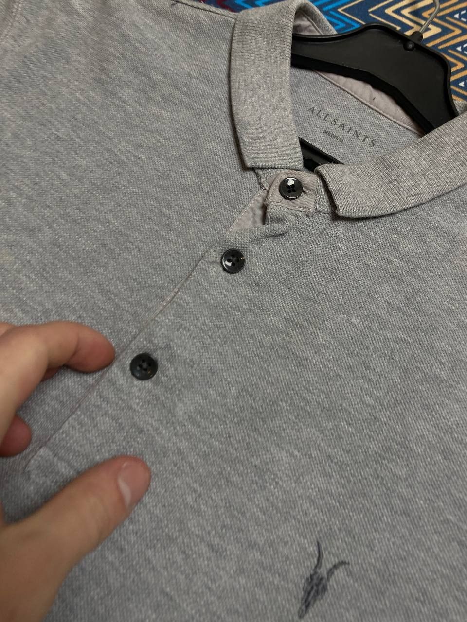 Allsaints Streetwear T-Shirt Allsaints gray polos Y2K Vintage Size US M / EU 48-50 / 2 - 7 Thumbnail
