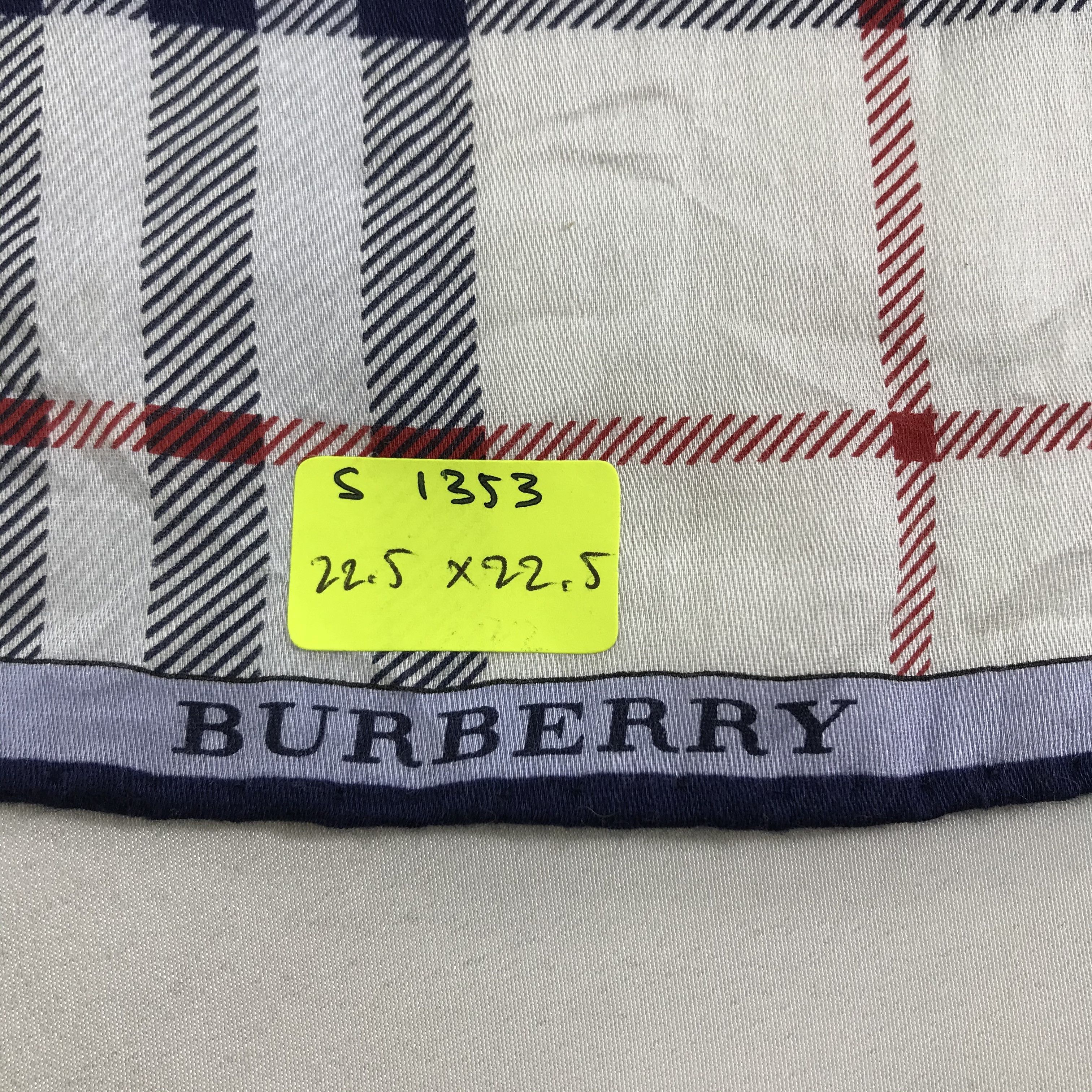 Burberry × Vintage Burberry Bandana / Handkerchief / Neckerchief - S1353 Size ONE SIZE - 5 Thumbnail
