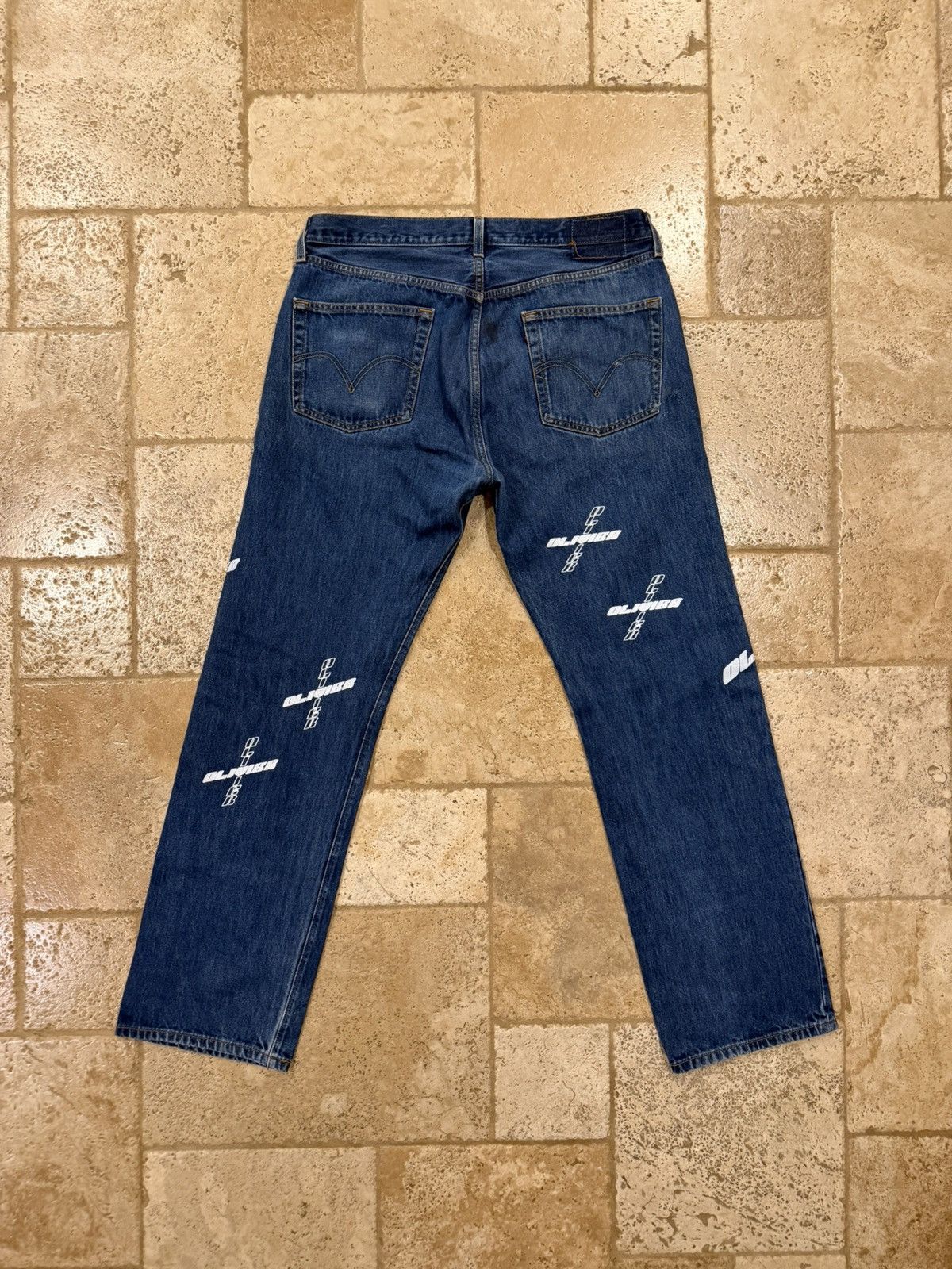 Levi's Levi’s x Oliver Rogers Blue Denim wash Mulicolor Logo Jeans Size US 36 / EU 52 - 10 Thumbnail