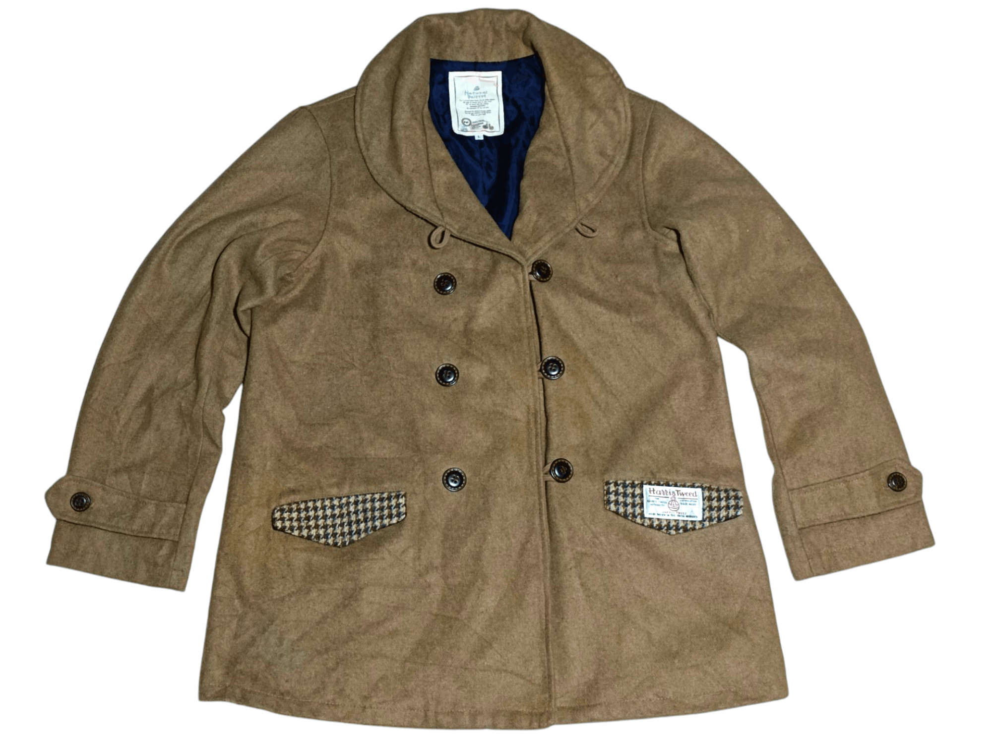Harris Tweed × If Six Was Nine × Le Grande Bleu (L.G.B.) Harris Tweed X Natural Palette Shawl Collar Button Jacket Size US L / EU 52-54 / 3 - 1 Thumbnail